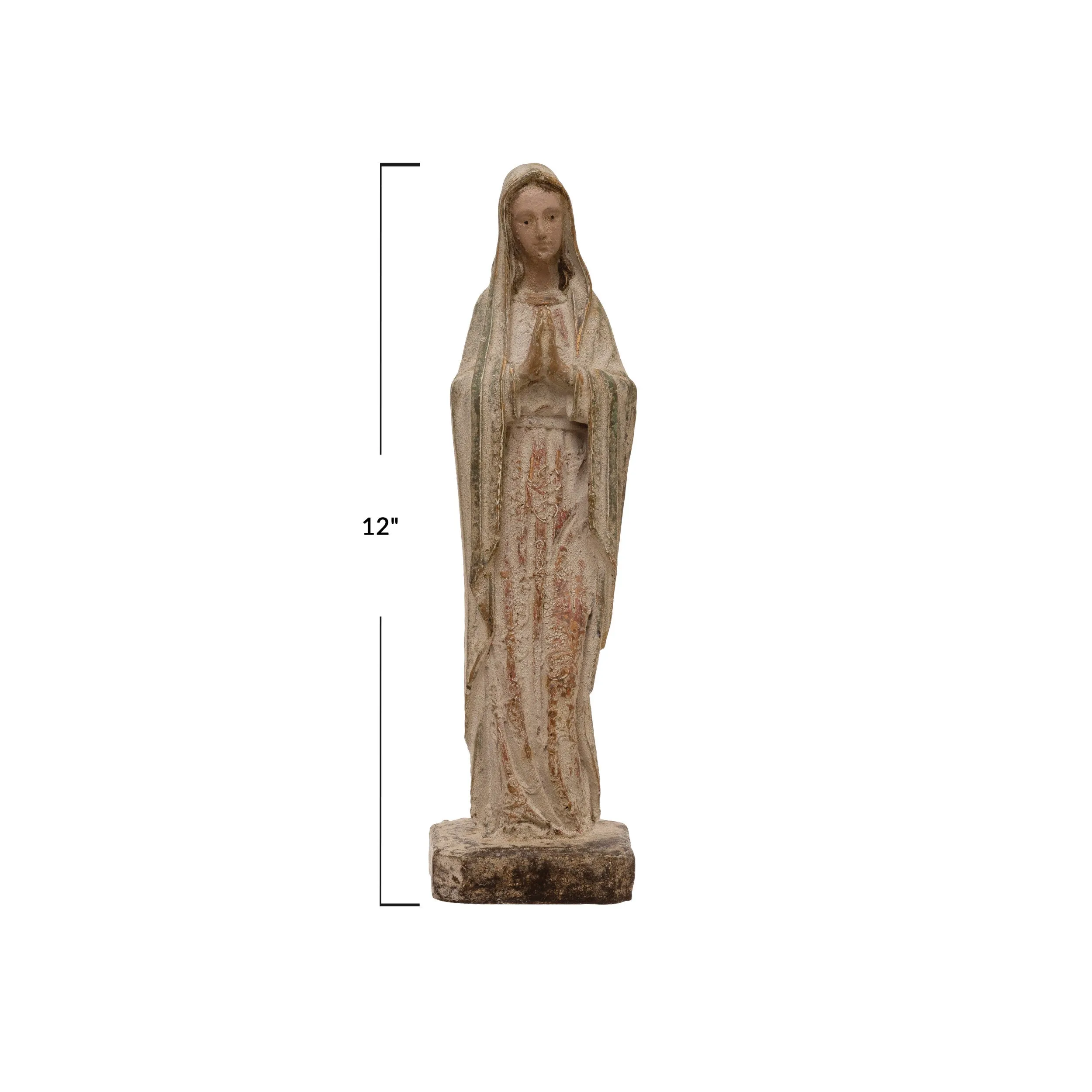 12"H Magnesia Vintage Reproduction Virgin Mary Statue