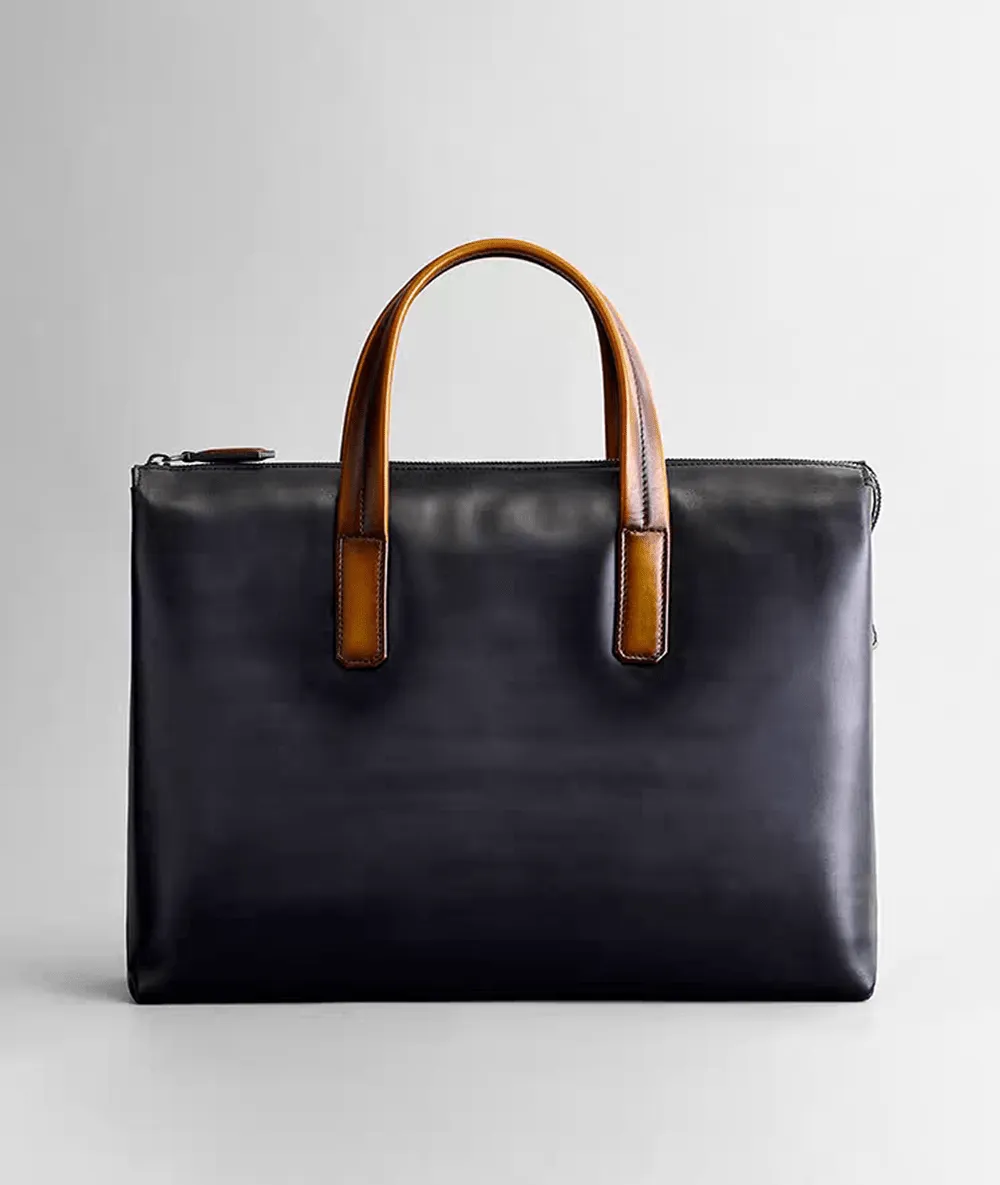 15inch Vintage Leather Laptop Briefcase Bag