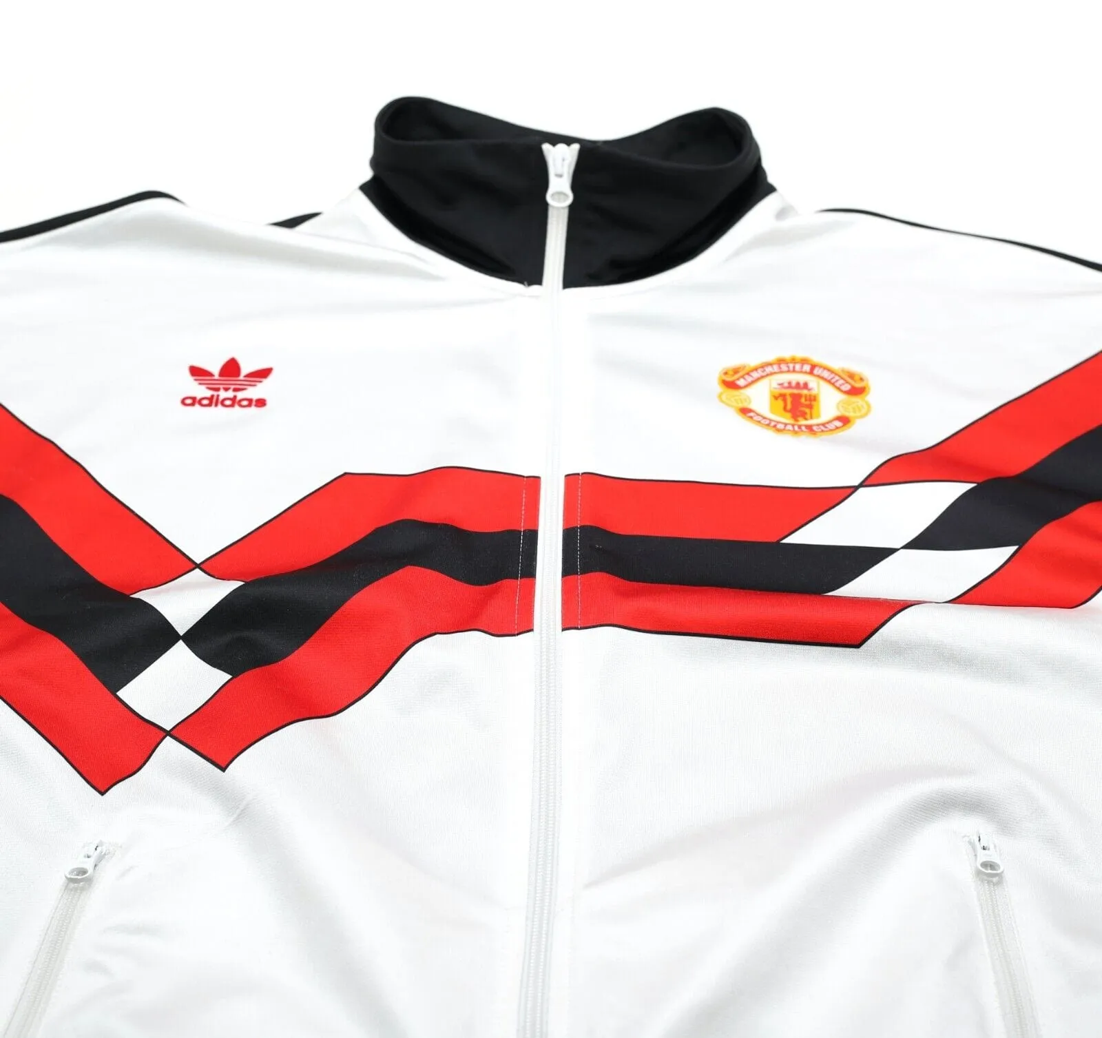 1988/90 MANCHESTER UNITED adidas Originals Football Track Top Jacket (M)