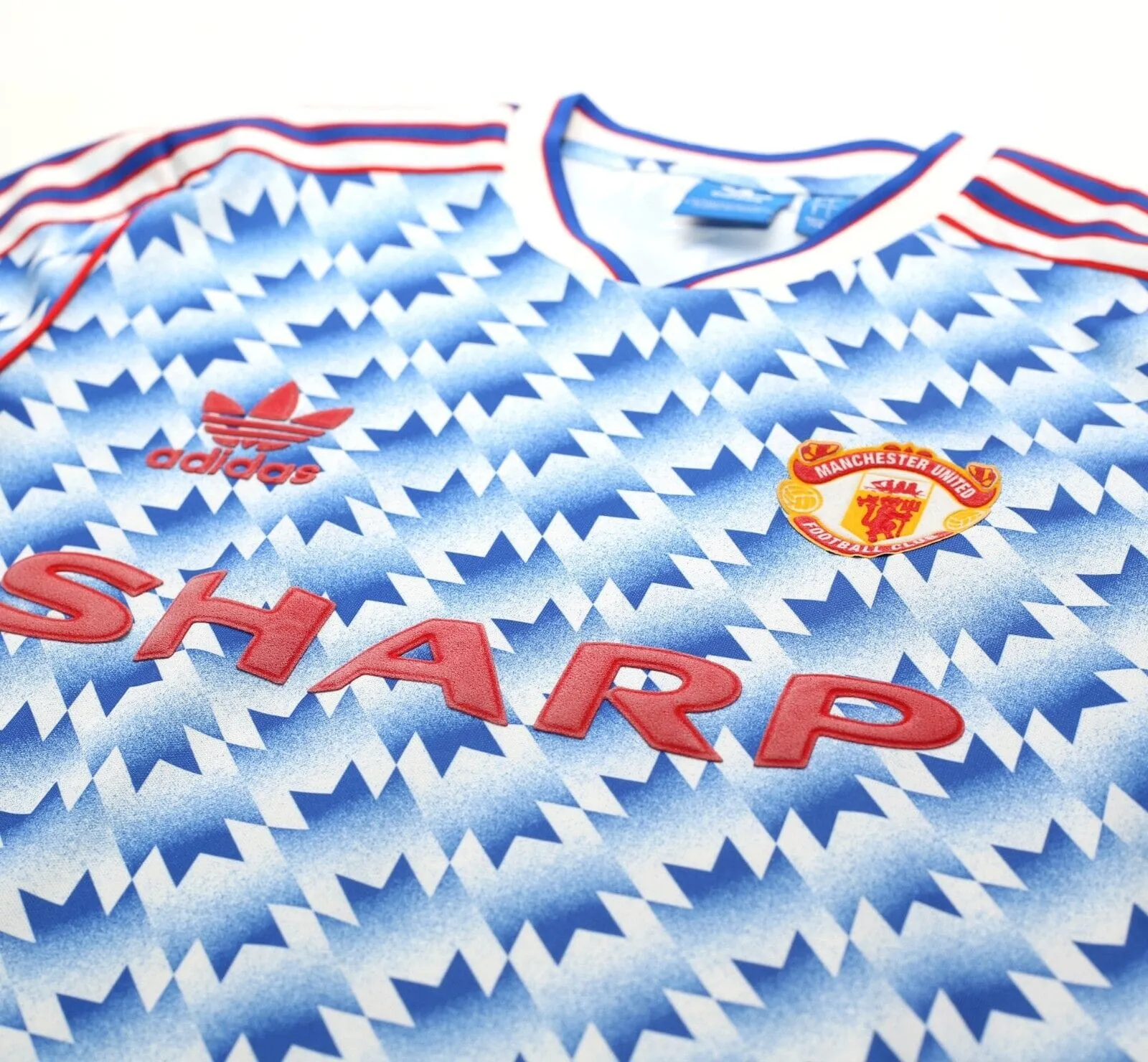 1990/92 MANCHESTER UNITED Retro adidas Originals Away Football Shirt (S)