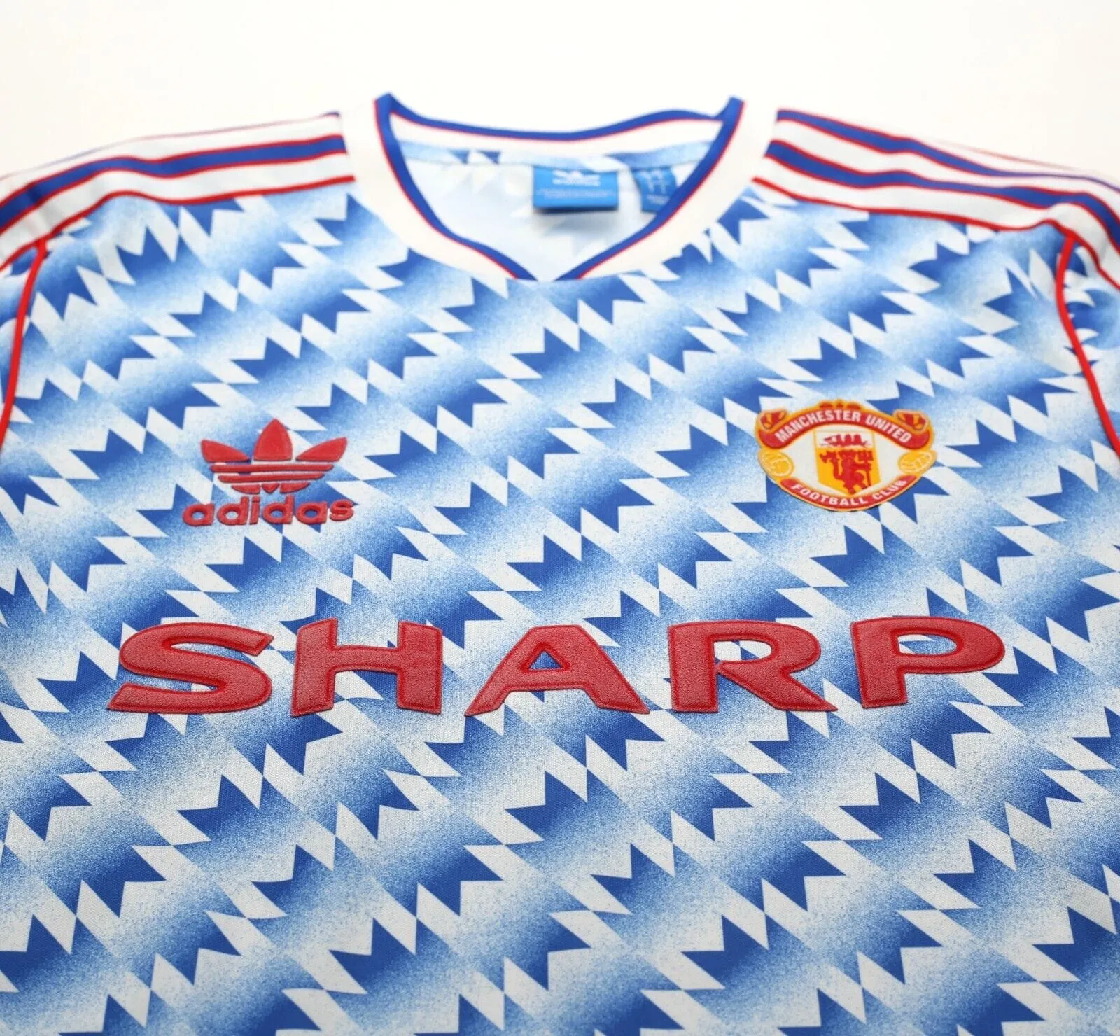 1990/92 MANCHESTER UNITED Retro adidas Originals Away Football Shirt (S)