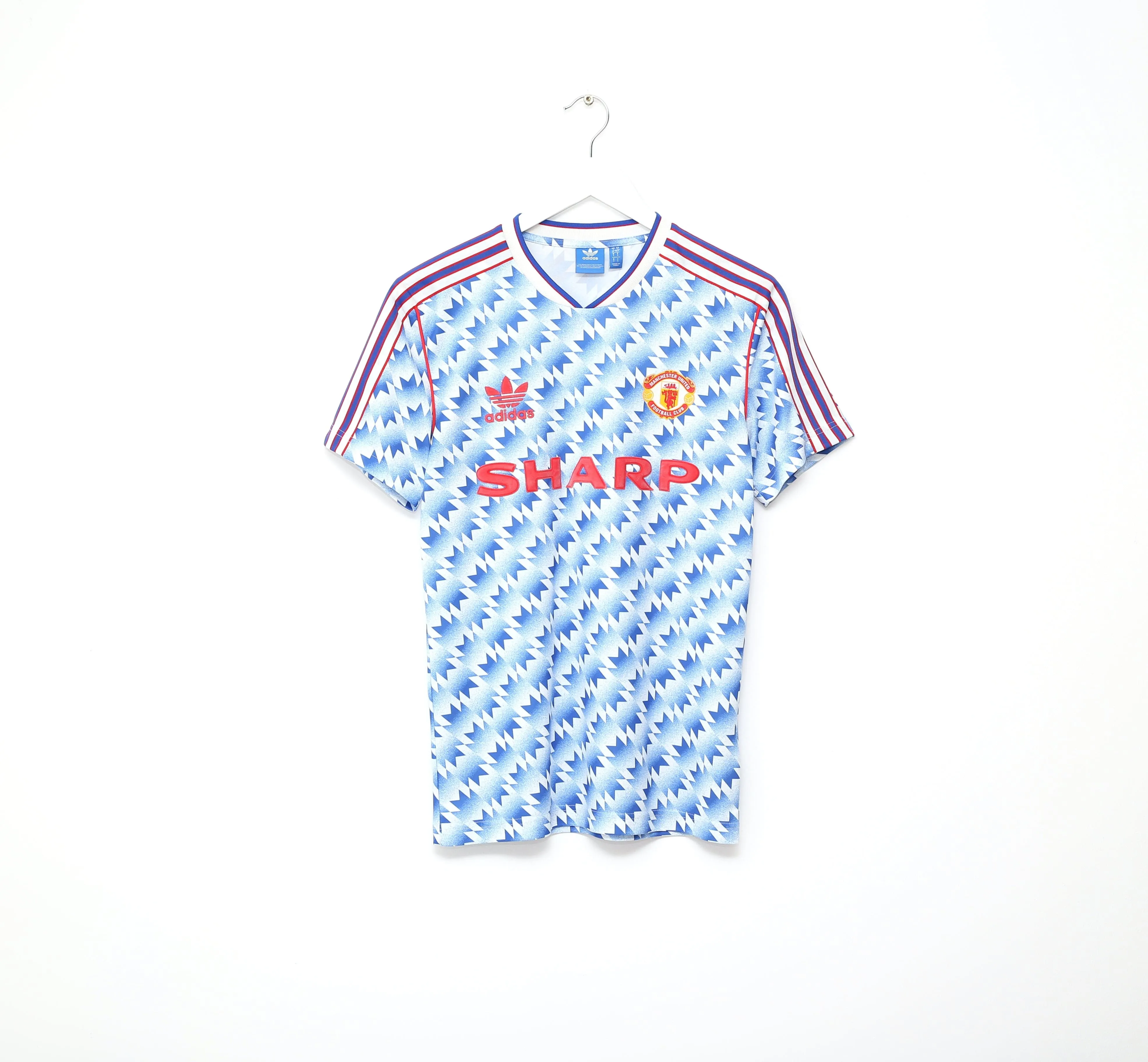 1990/92 MANCHESTER UNITED Retro adidas Originals Away Football Shirt (S)