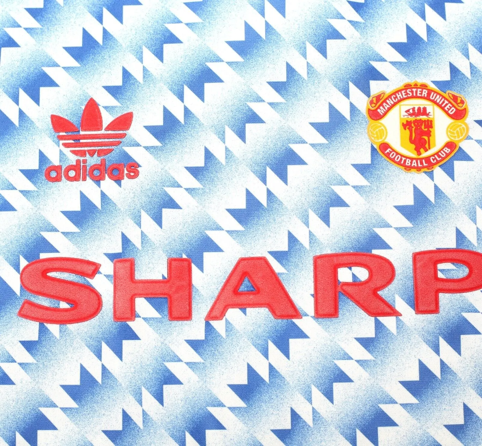 1990/92 MANCHESTER UNITED Retro adidas Originals Away Football Shirt (S)