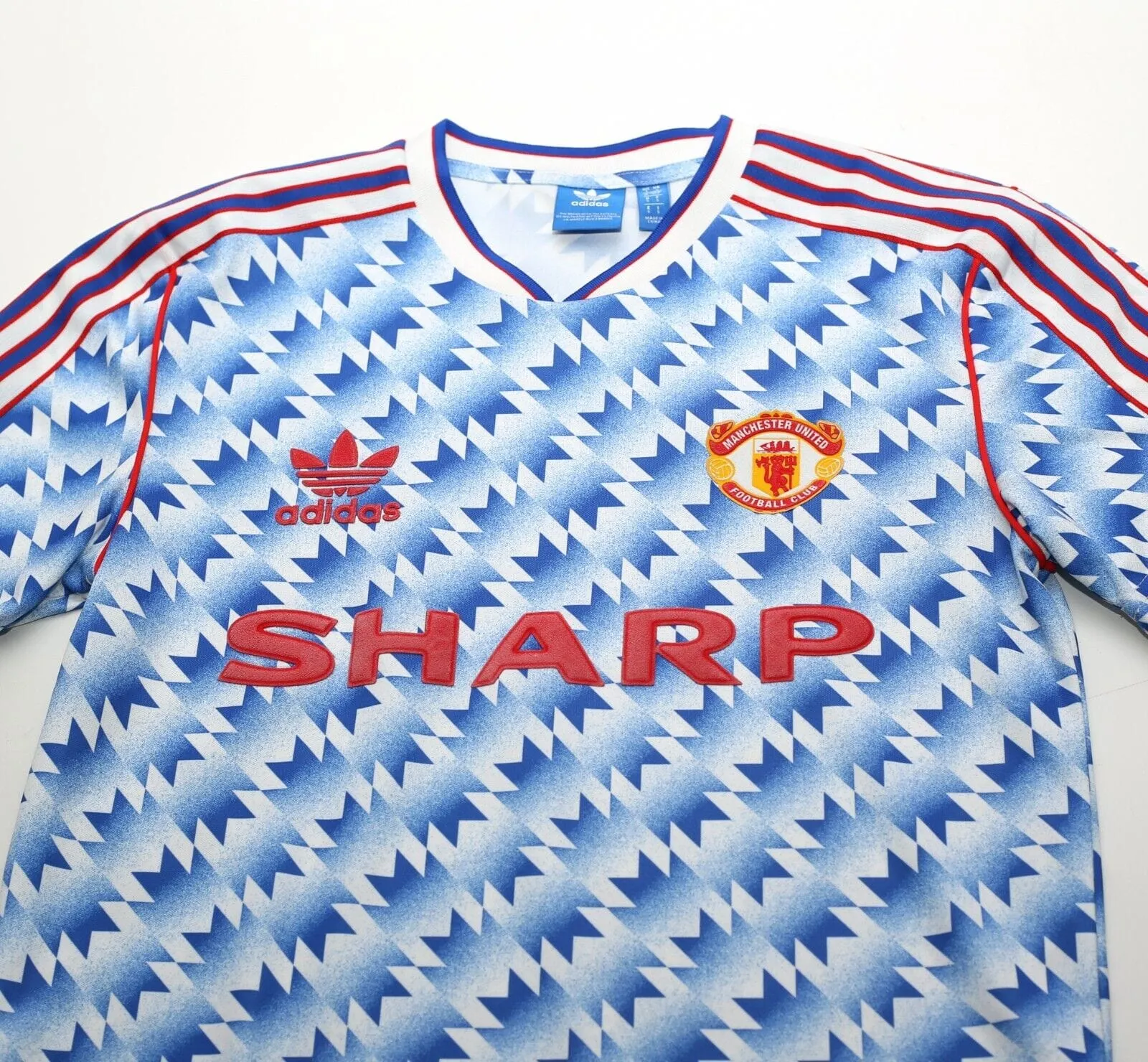 1990/92 MANCHESTER UNITED Retro adidas Originals Away Football Shirt (S)