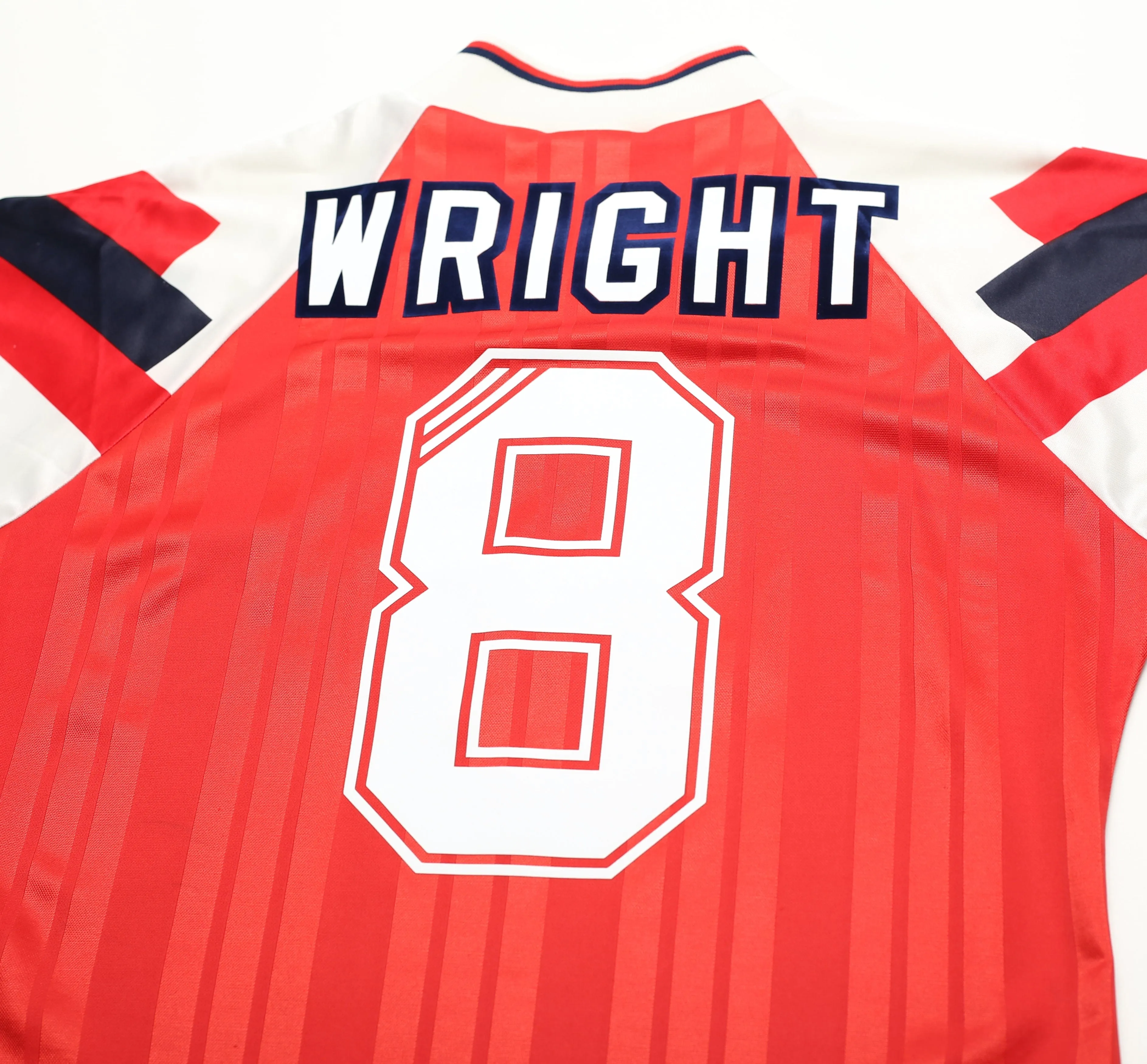 1992/94 WRIGHT #8 Arsenal Vintage adidas Home Football Shirt (S)