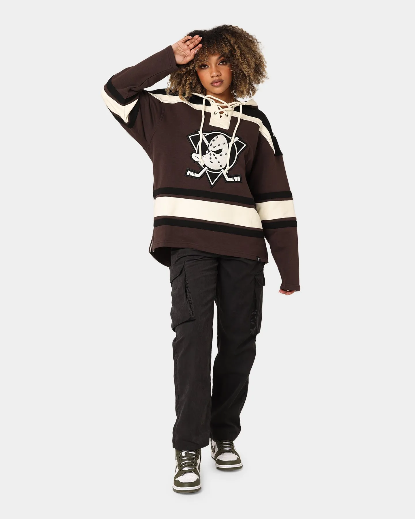 47 Brand Anaheim Ducks Superior Lacer Hoodie Brown