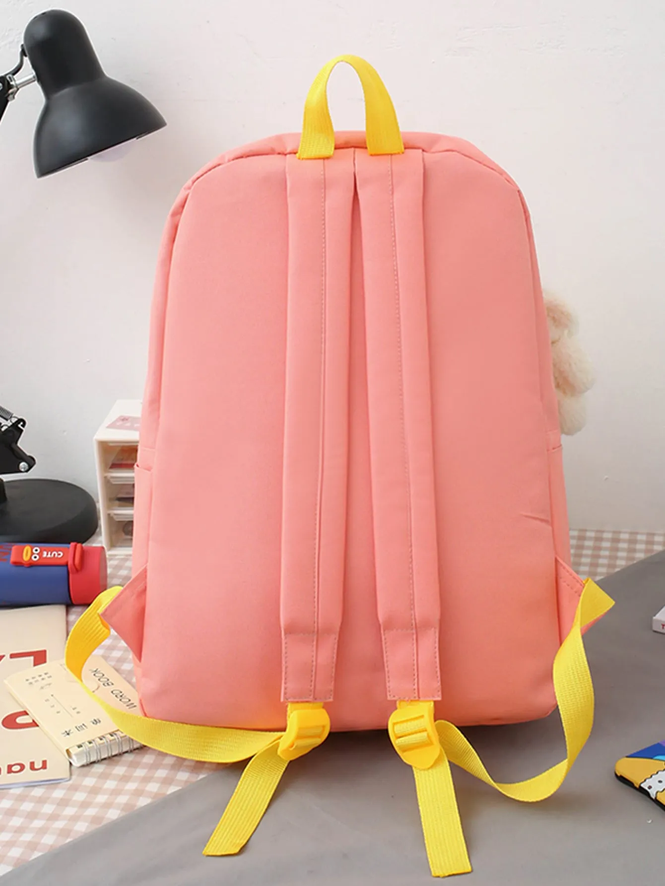 4pcs Two Tone Backpack Set