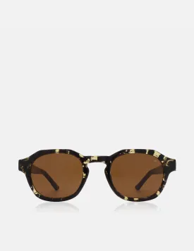 A. Kjaerbede Zan Sunglasses - Black/Yellow Transparent