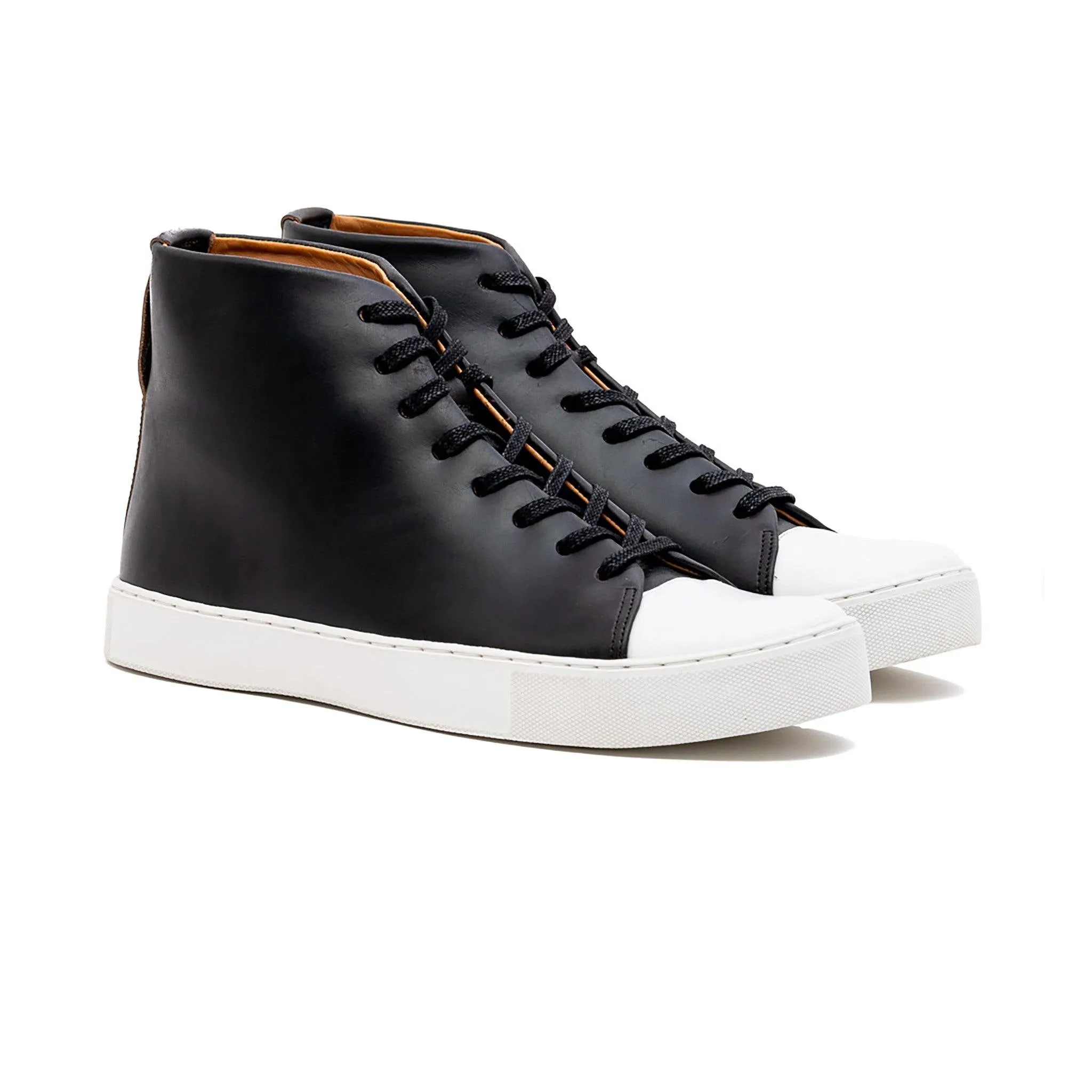 Abington Hi Toe Cap - Horween Black Chromexcel