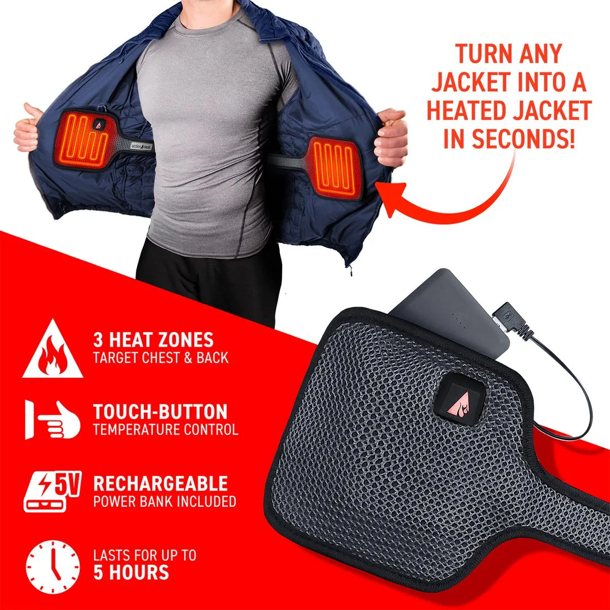 ActionHeat 5V Battery Heated Jacket Insert