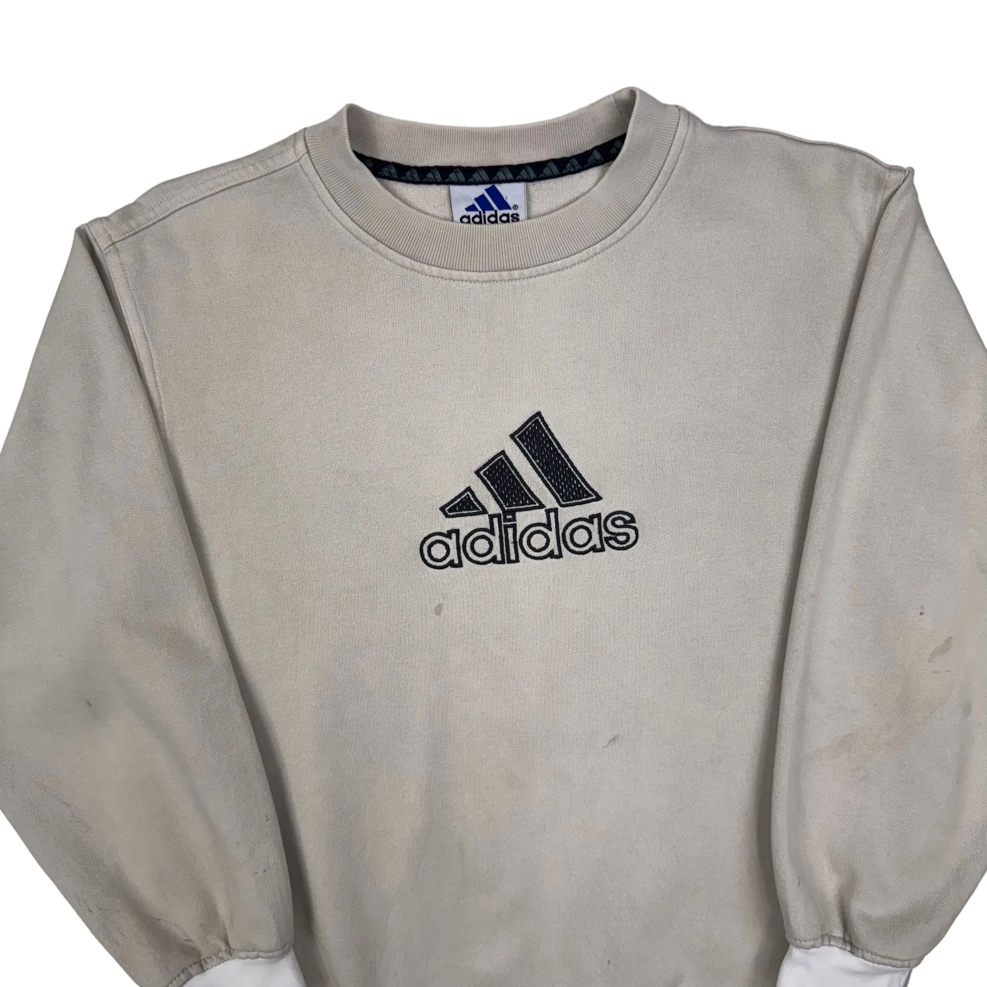 Adidas 90's Embroidered Bog Logo Sweatshirt Cream