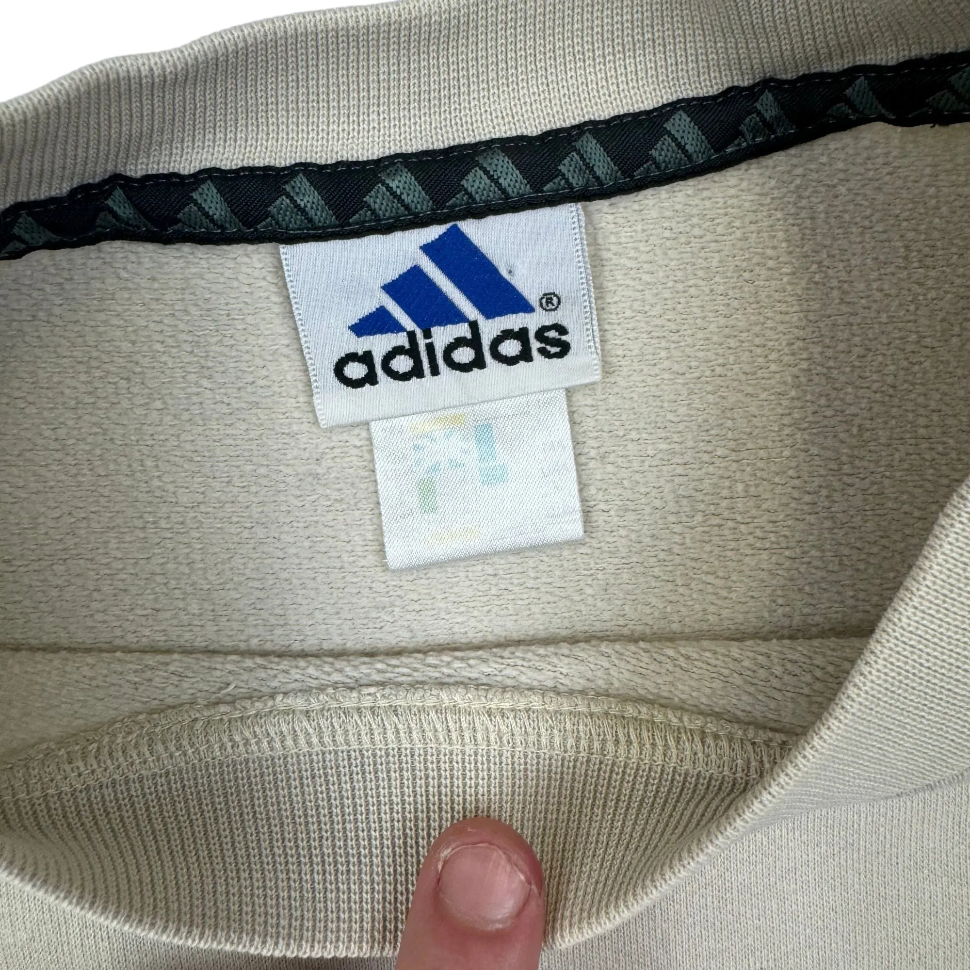 Adidas 90's Embroidered Bog Logo Sweatshirt Cream