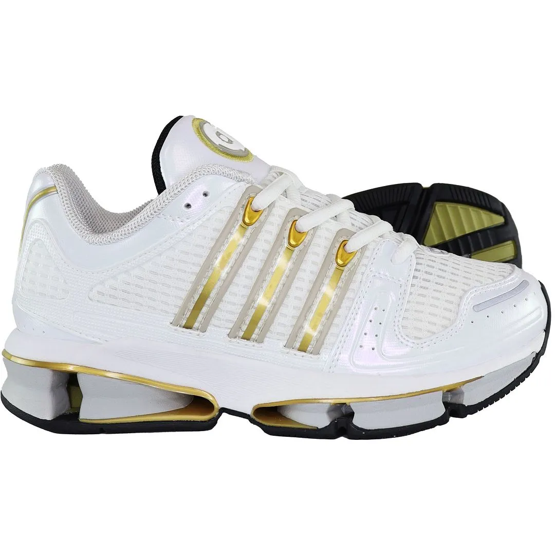 Adidas A3 Twinstrike Mens White/Gold Trainers