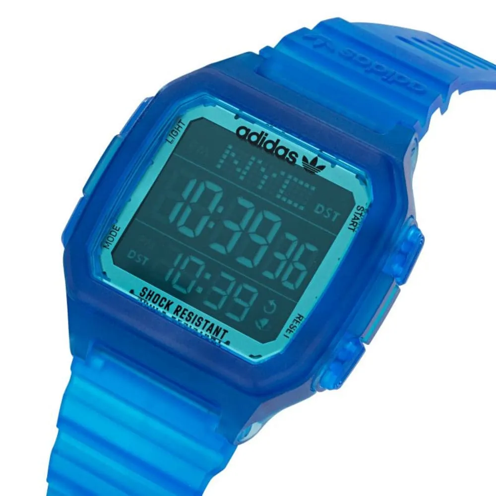 ADIDAS AOST22047 BLUE PLASTIC/RESIN STRAP UNISEX WATCH