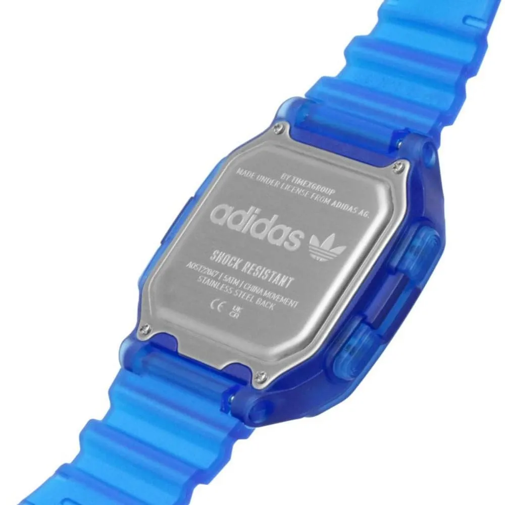 ADIDAS AOST22047 BLUE PLASTIC/RESIN STRAP UNISEX WATCH