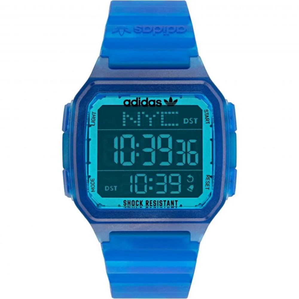 ADIDAS AOST22047 BLUE PLASTIC/RESIN STRAP UNISEX WATCH