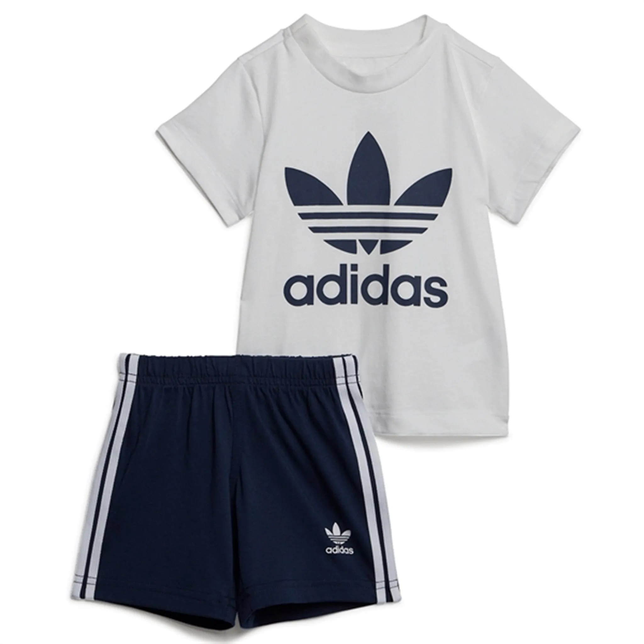 adidas Originals Night Indigo / White Shorts Tee Set