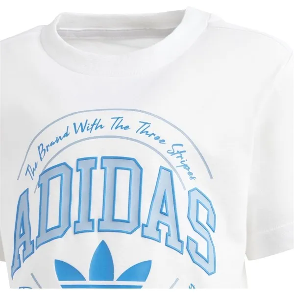 adidas Originals White/Night Indigo Shorts Tee Set