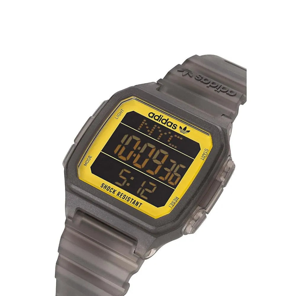 Adidas Street Digital Brown Rubber Strap Men Watch AOST22554