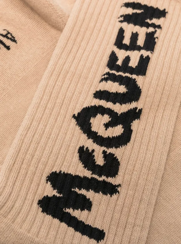 Alexander McQueen logo-print ribbed socks