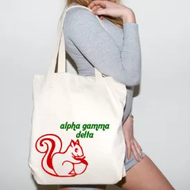 Alpha Gamma Delta Mascot Printed Tote - 825 - CAD