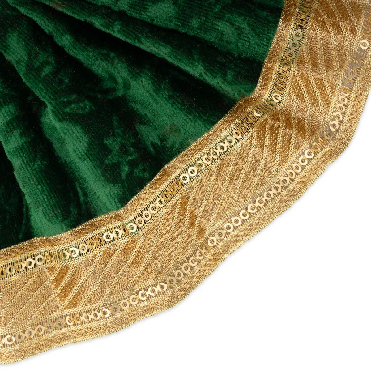 Amman Pavadai - 4 x 7 Inches | Velvet Mata Dress/ Lehenga Patka/ Golden Border Mata Poshak for Deity