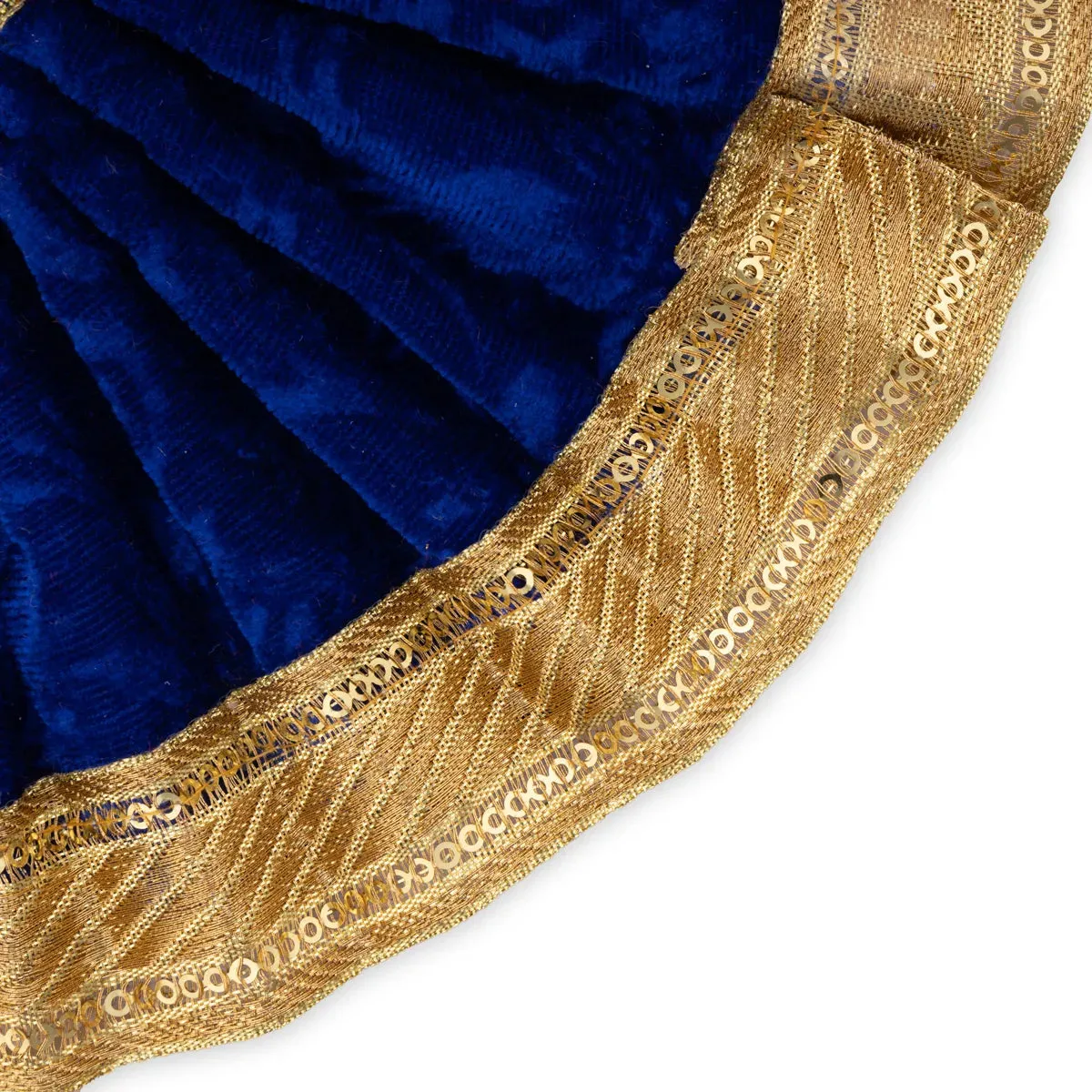 Amman Pavadai - 4 x 7 Inches | Velvet Mata Dress/ Lehenga Patka/ Golden Border Mata Poshak for Deity