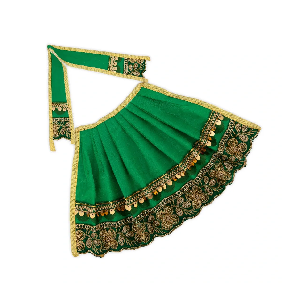 Amman Pavadai - 6 x 9 Inches | Mata Dress/ Devi Vastra/ Golden Border Mata Poshak for Deity/ Assorted Colour