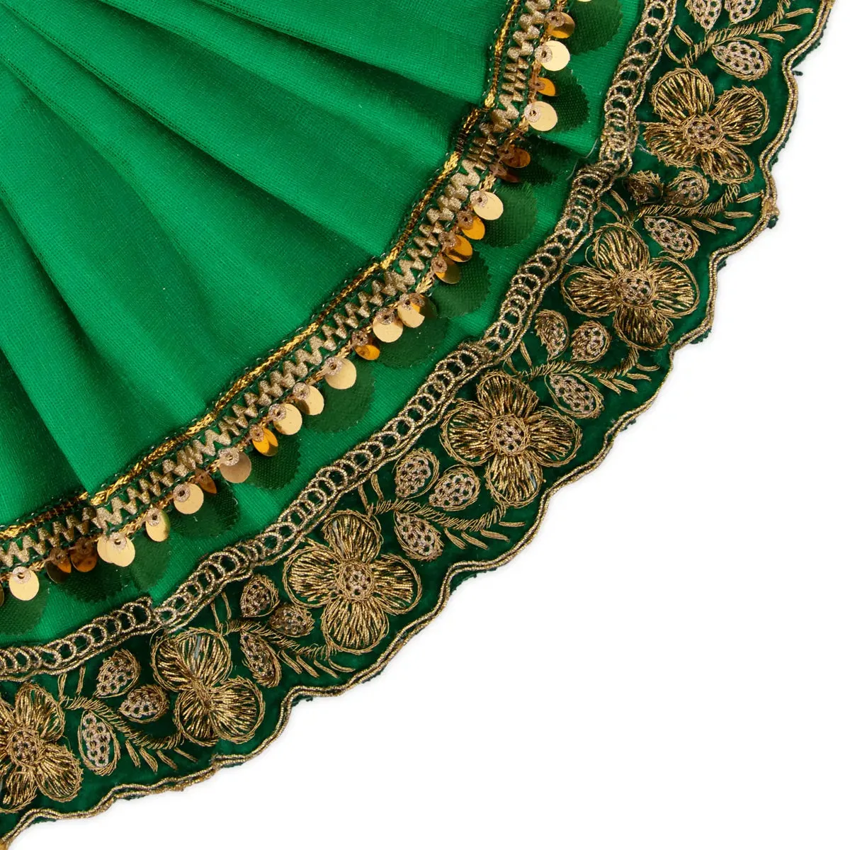 Amman Pavadai - 6 x 9 Inches | Mata Dress/ Devi Vastra/ Golden Border Mata Poshak for Deity/ Assorted Colour