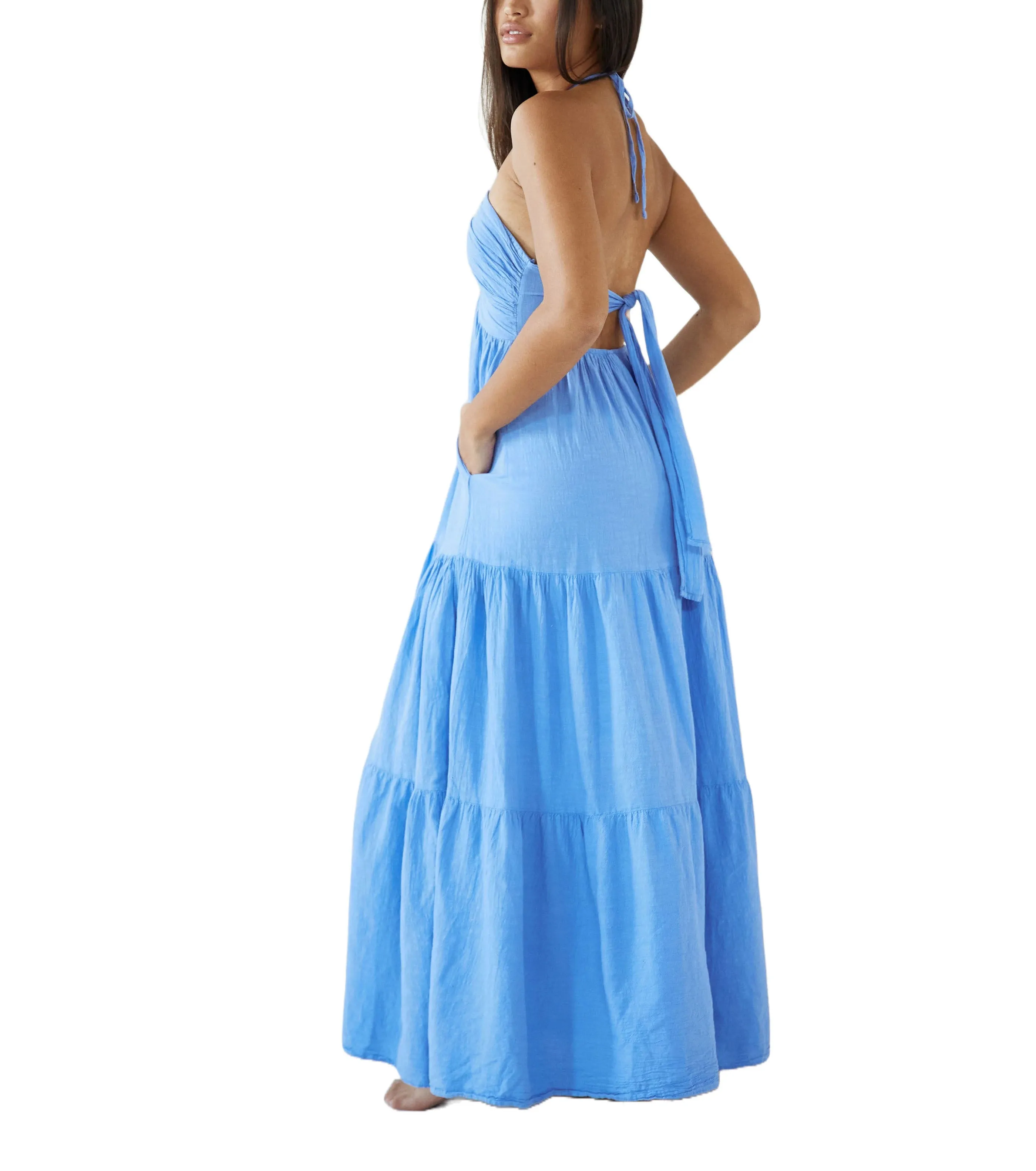 Antigua Halter Maxi Dress