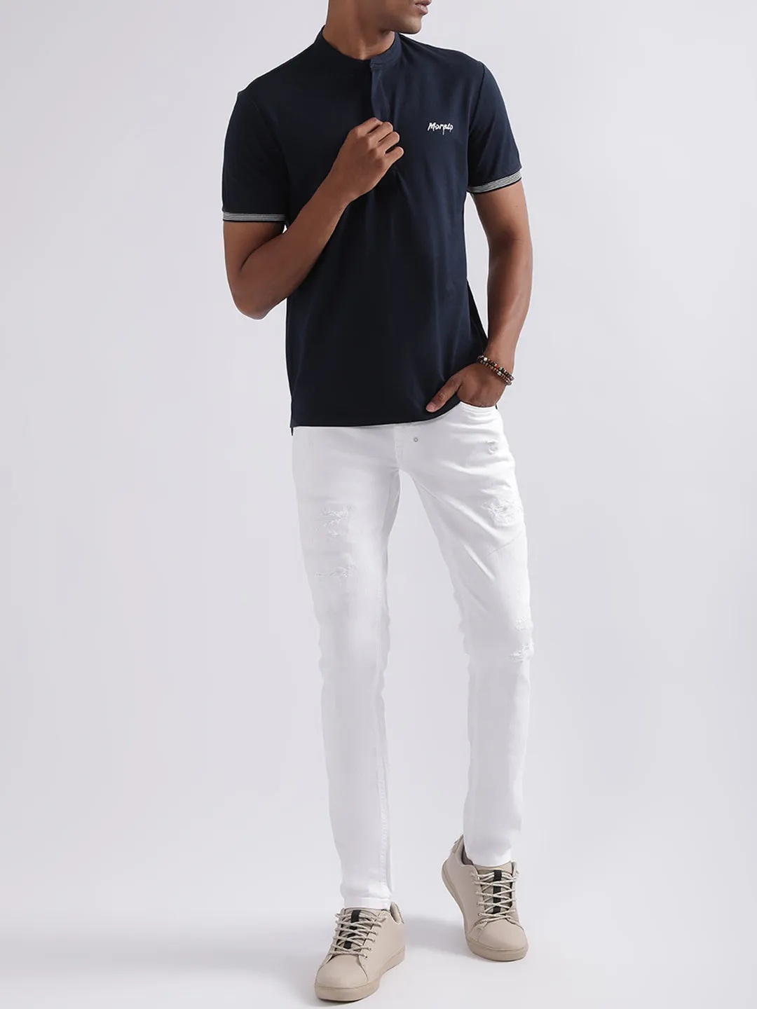 Antony Morato Blue Regular Fit T-Shirt