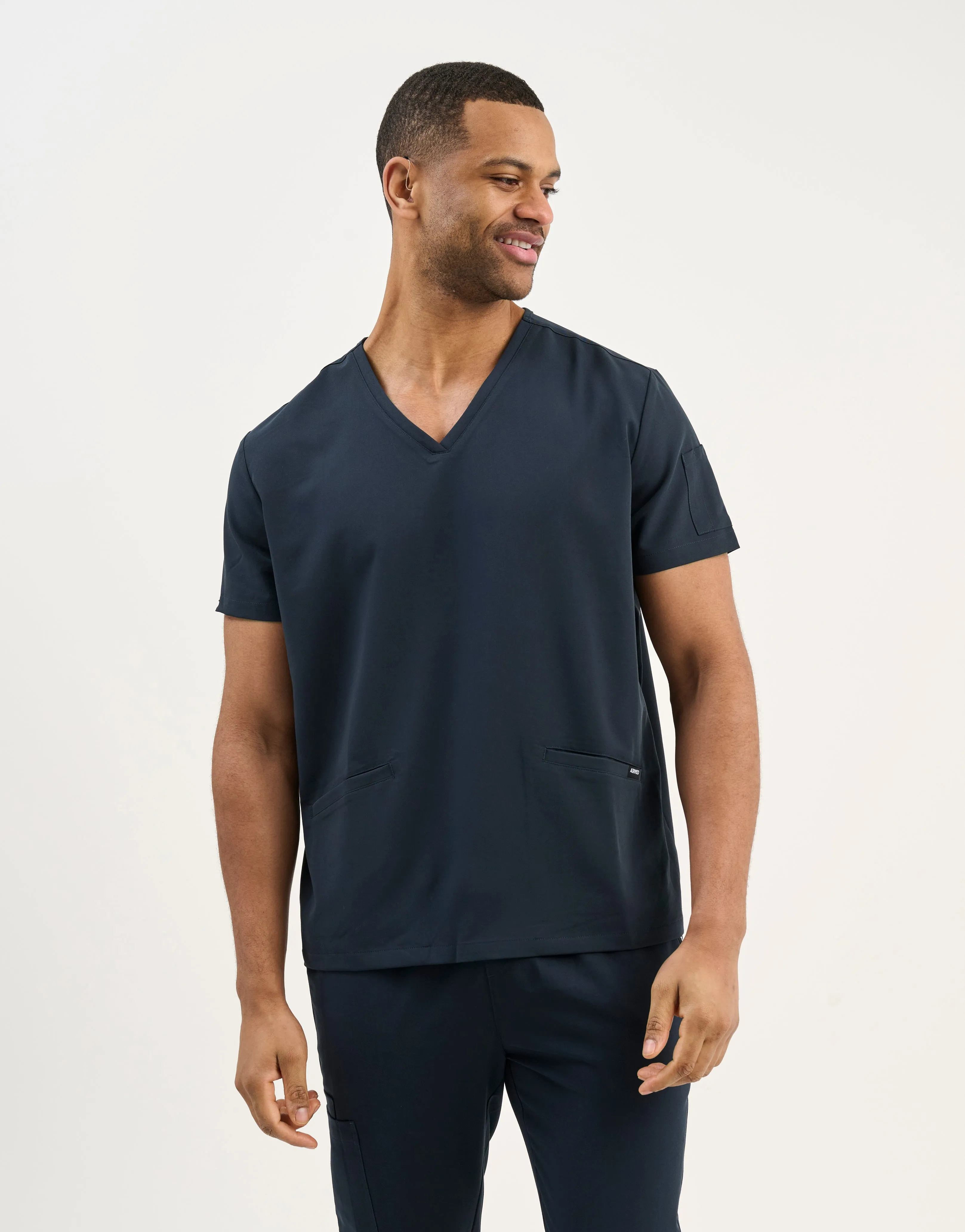 Aspire V Neck Scrub Top - Midnight Navy