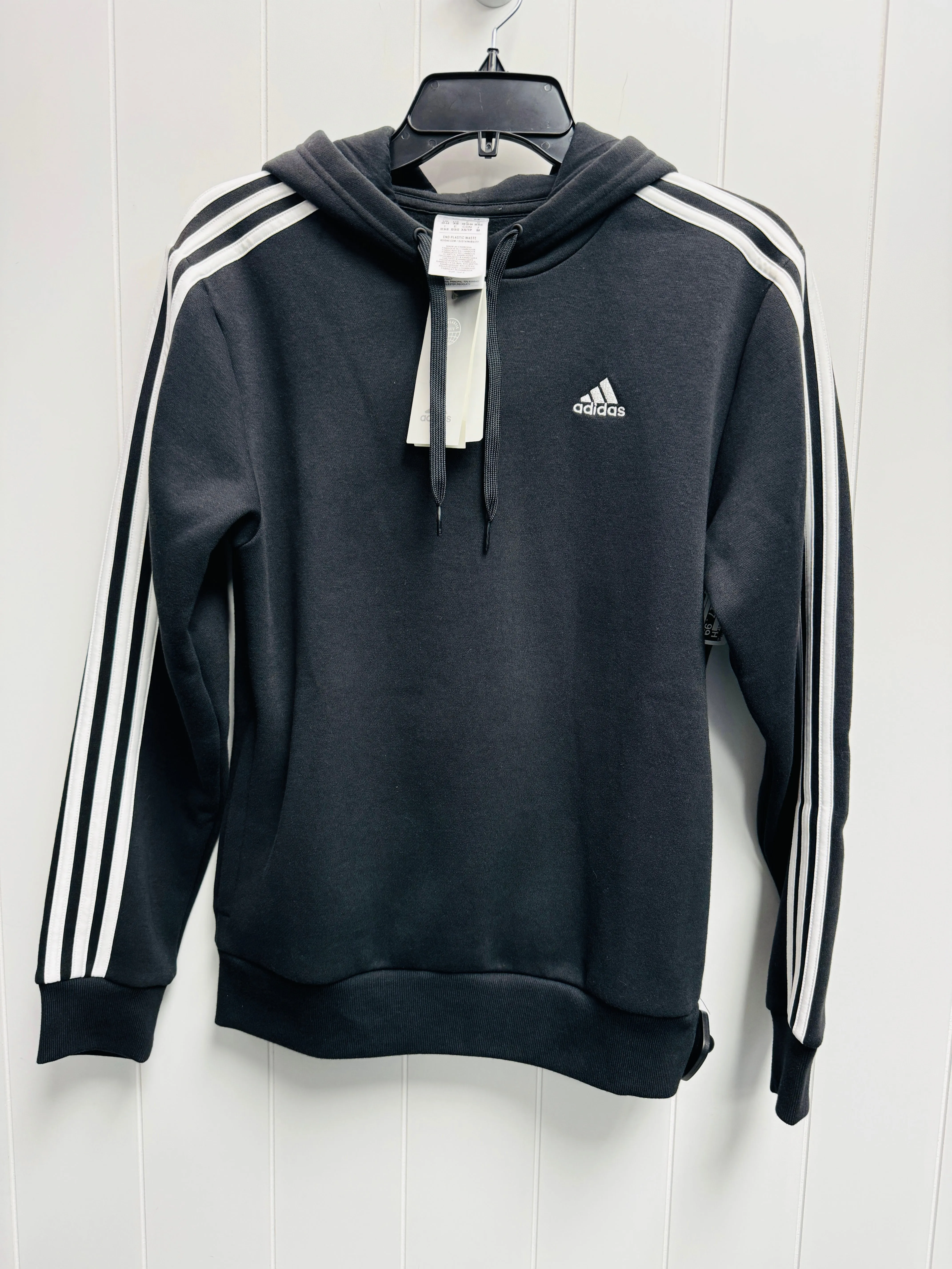 Athletic Sweatshirt Hoodie By Adidas In Black, Size: Xs