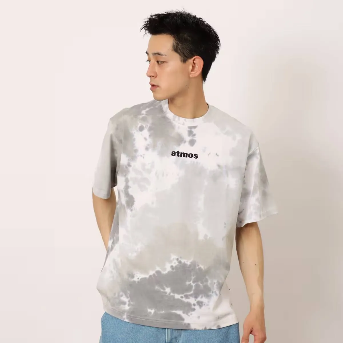 ATMOS EMBROIDERY CLASSIC LOGO TIE-DYE T-SHIRT