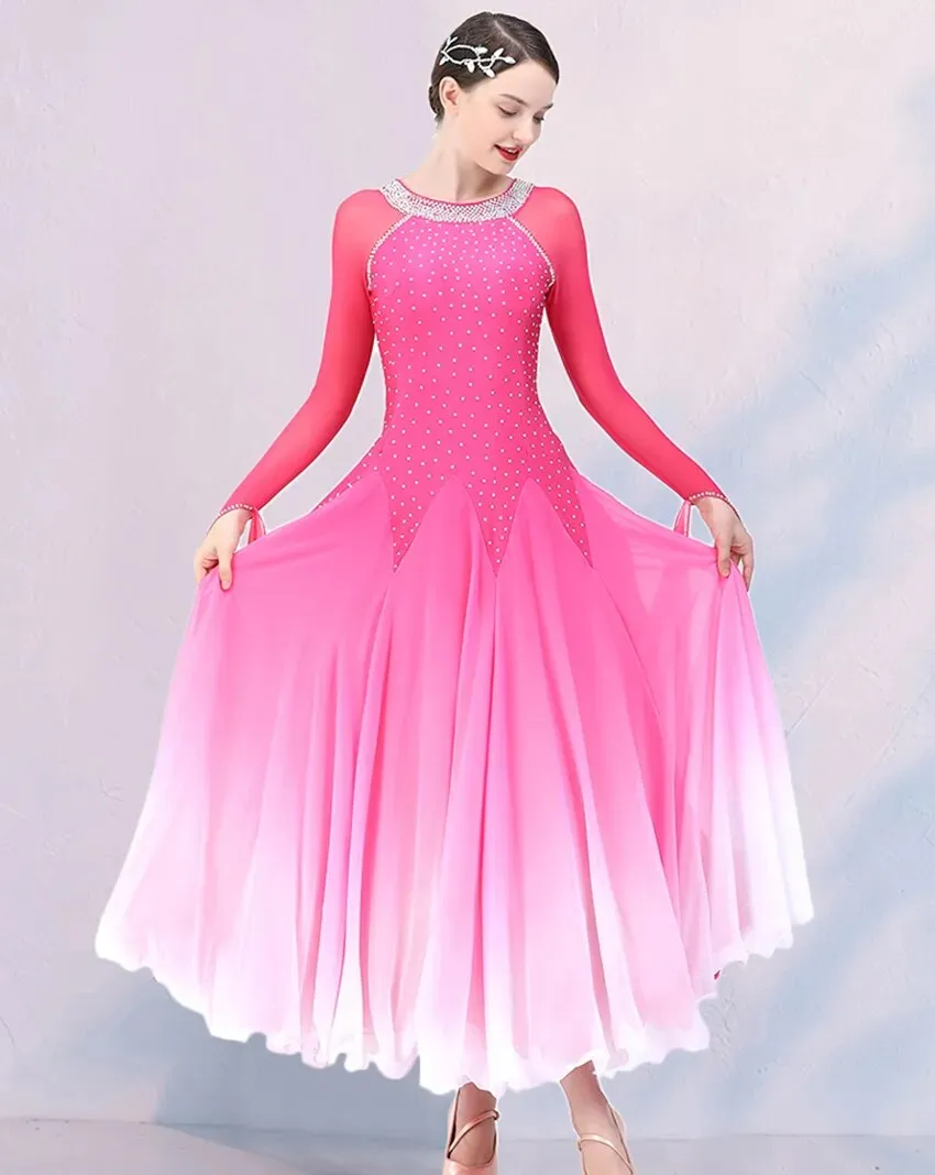 #B224 New Ballroom Dance Competition Dress - Walltz-Foxtrot-Modern- Evening Gown