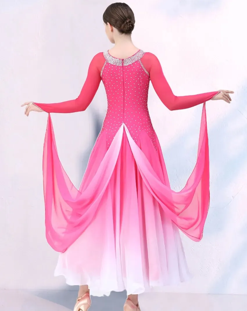 #B224 New Ballroom Dance Competition Dress - Walltz-Foxtrot-Modern- Evening Gown