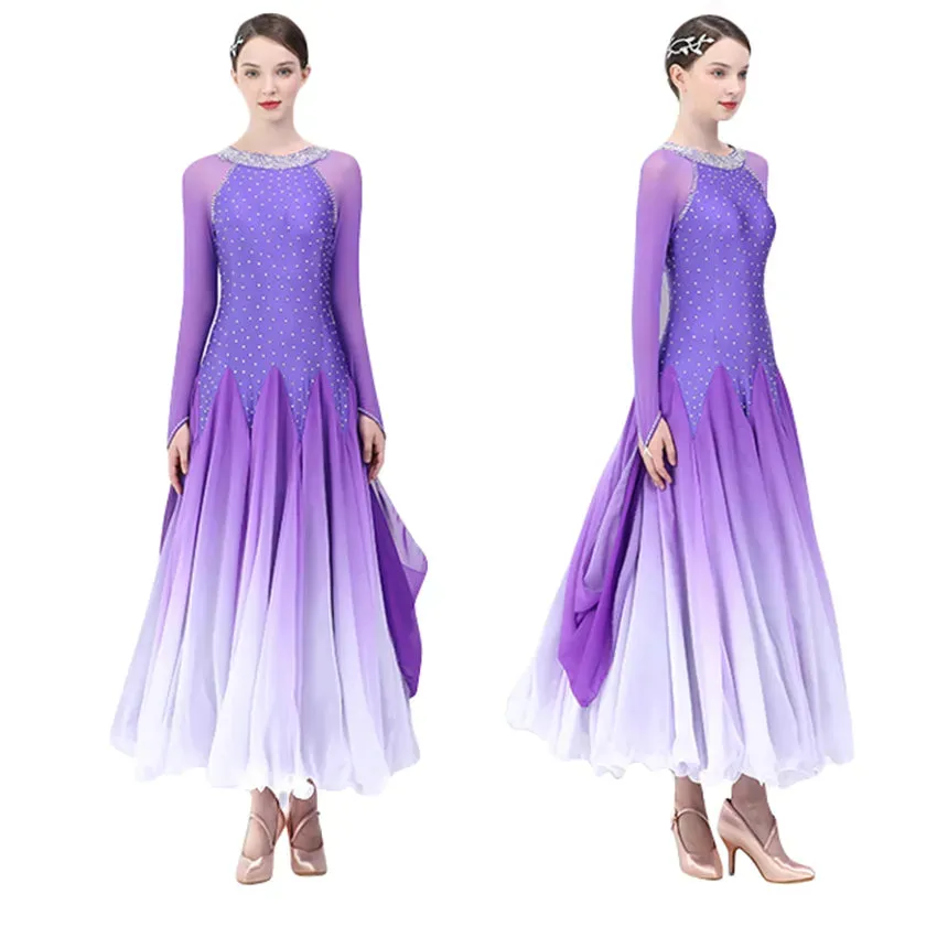 #B224 New Ballroom Dance Competition Dress - Walltz-Foxtrot-Modern- Evening Gown