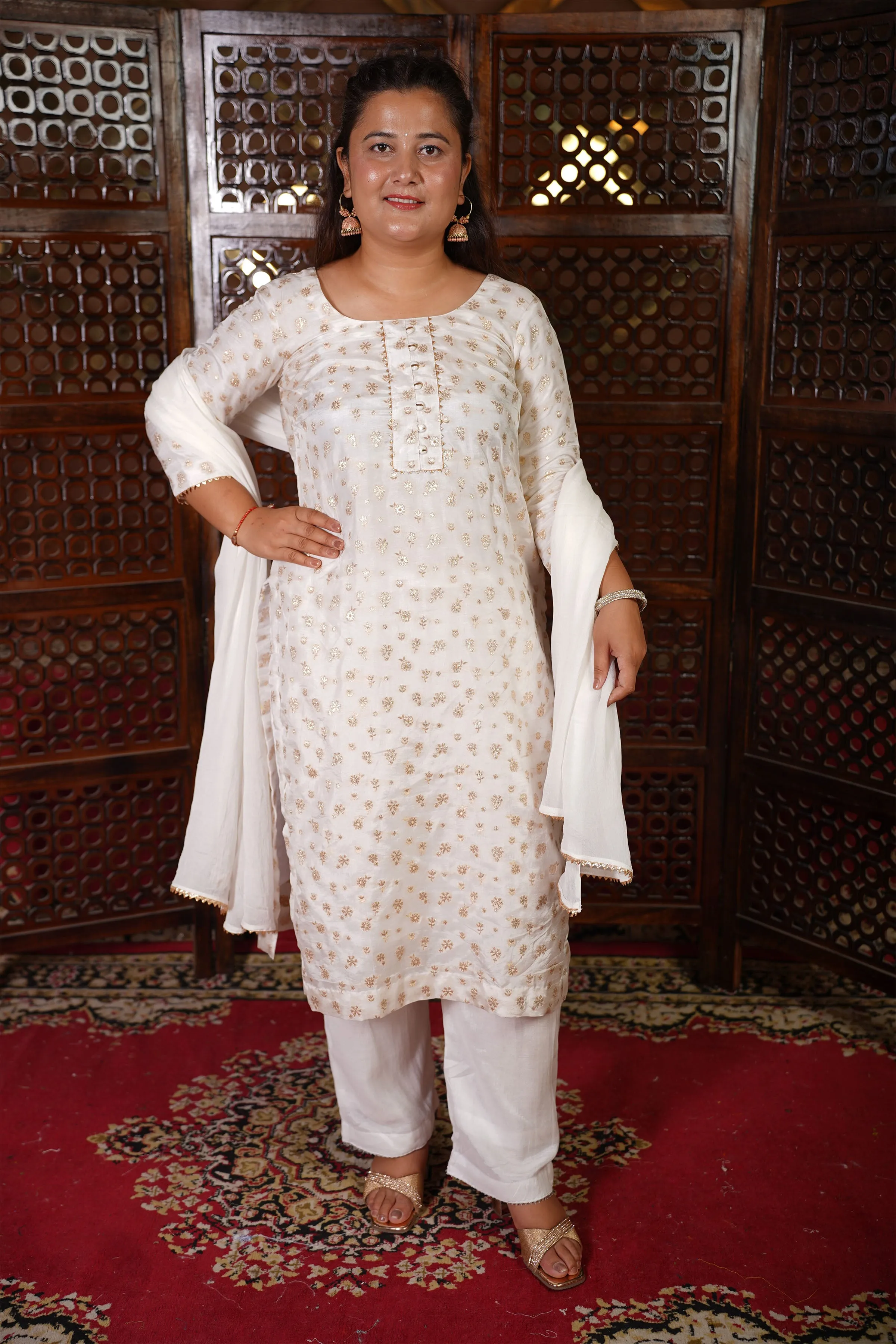 Banhi Jacquard Silk Suit Set