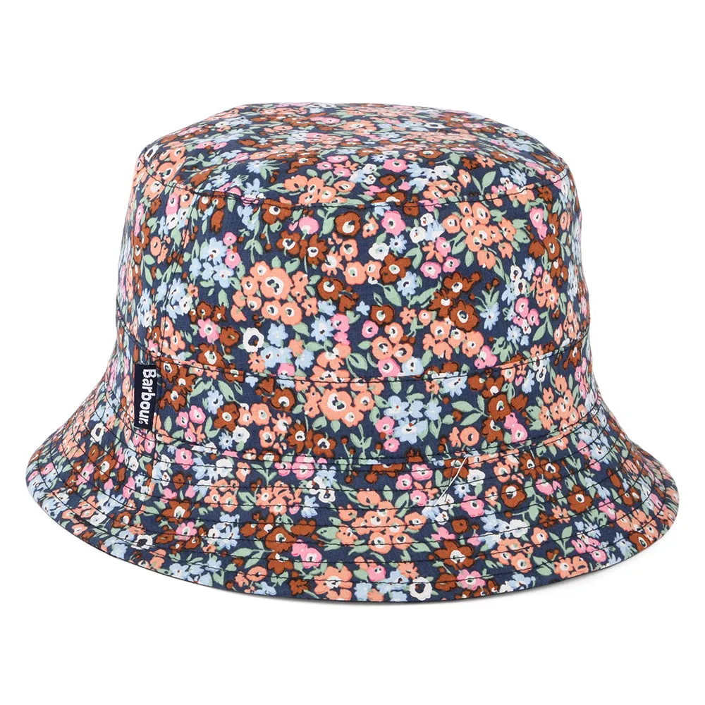 Barbour Hats Adria Cotton Reversible Bucket Hat - Navy Blue