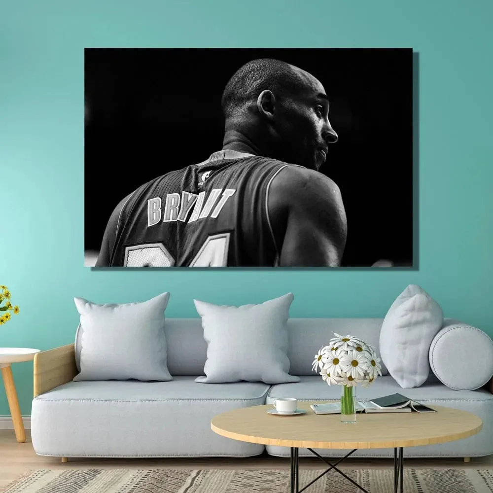 Basketball Stars Canvas Artwork Prints Kobe James Jordan Modern Wall Art