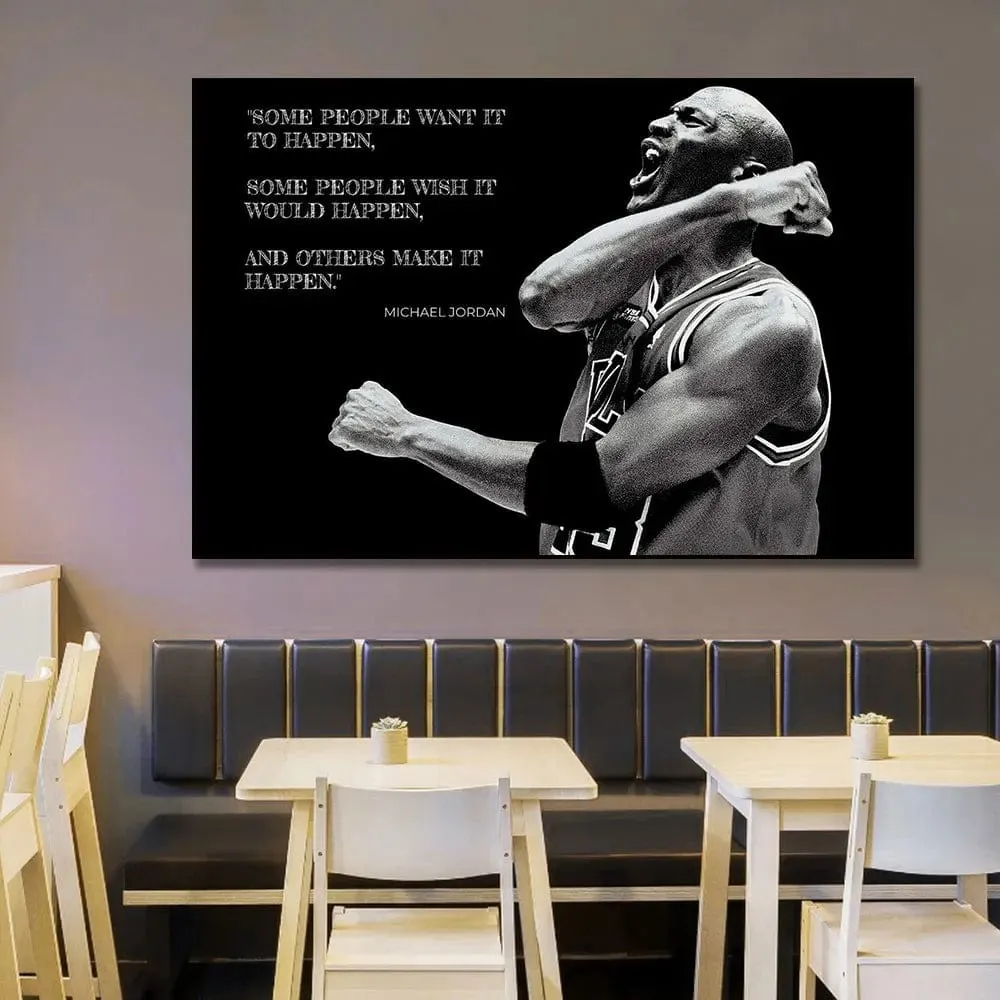 Basketball Stars Canvas Artwork Prints Kobe James Jordan Modern Wall Art