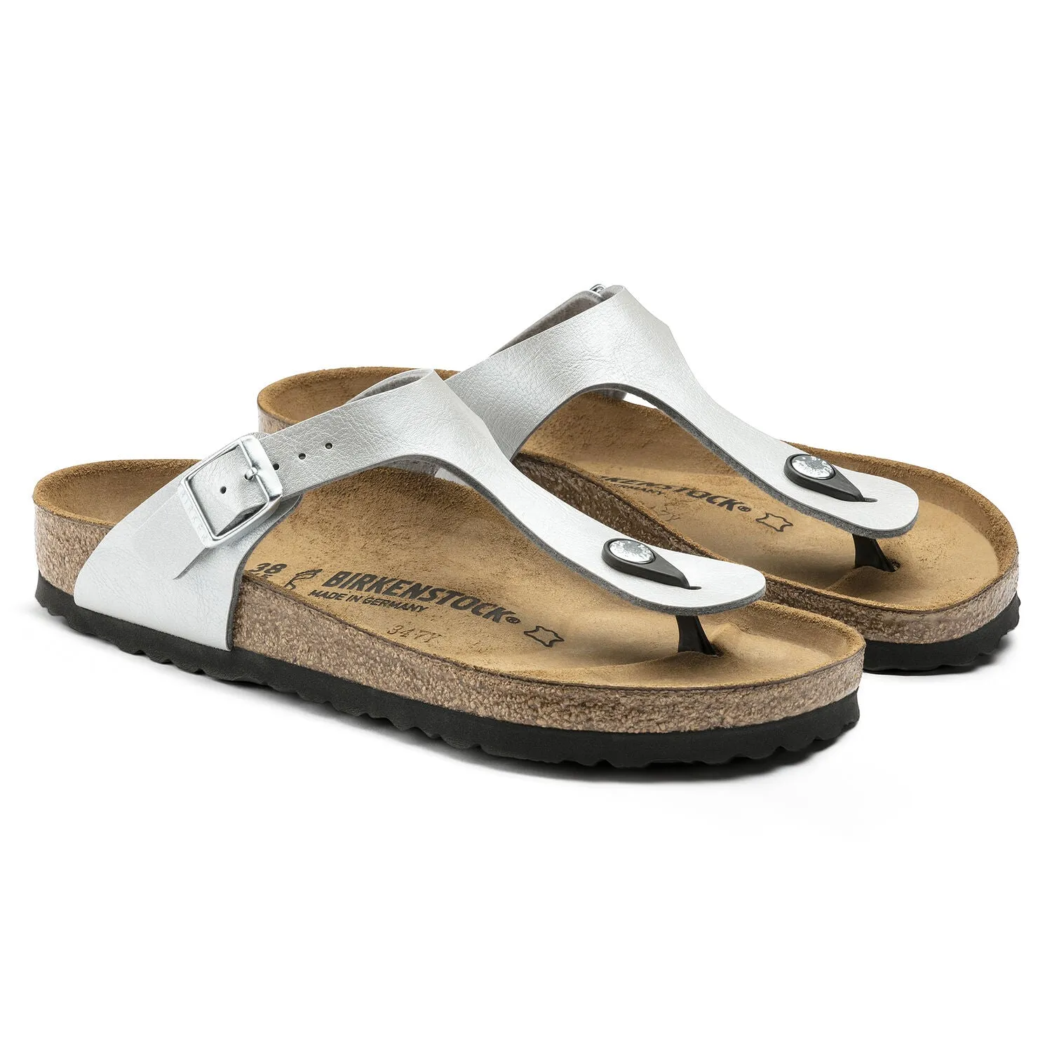 BIRKENSTOCK GIZEH SILVER BIRKO-FLOR