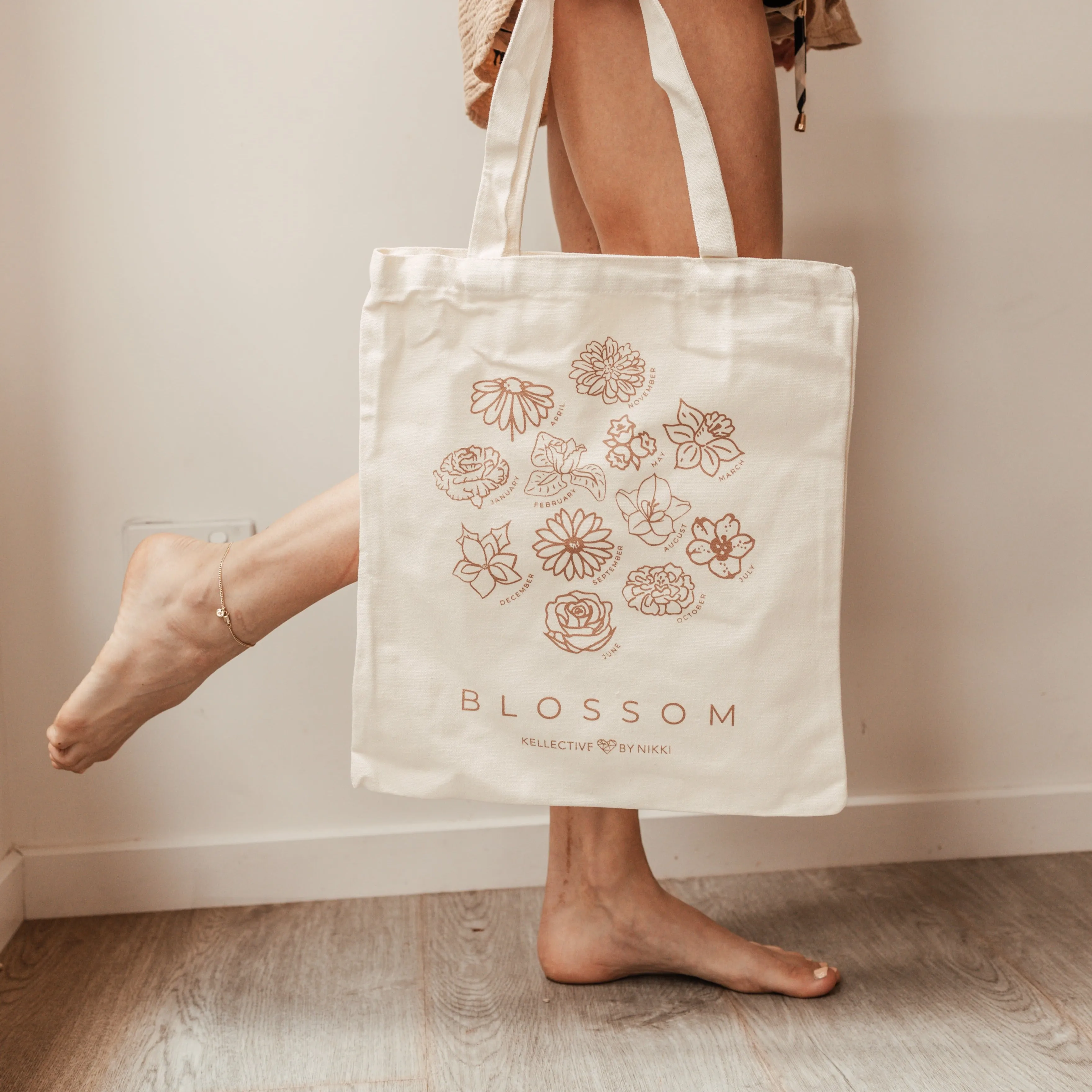 Birth Flower Tote Bag