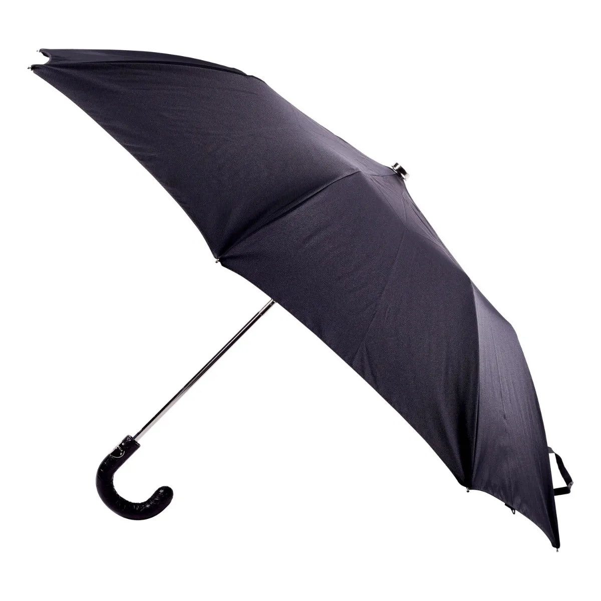 Black Alligator Travel Umbrella with Black Canopy