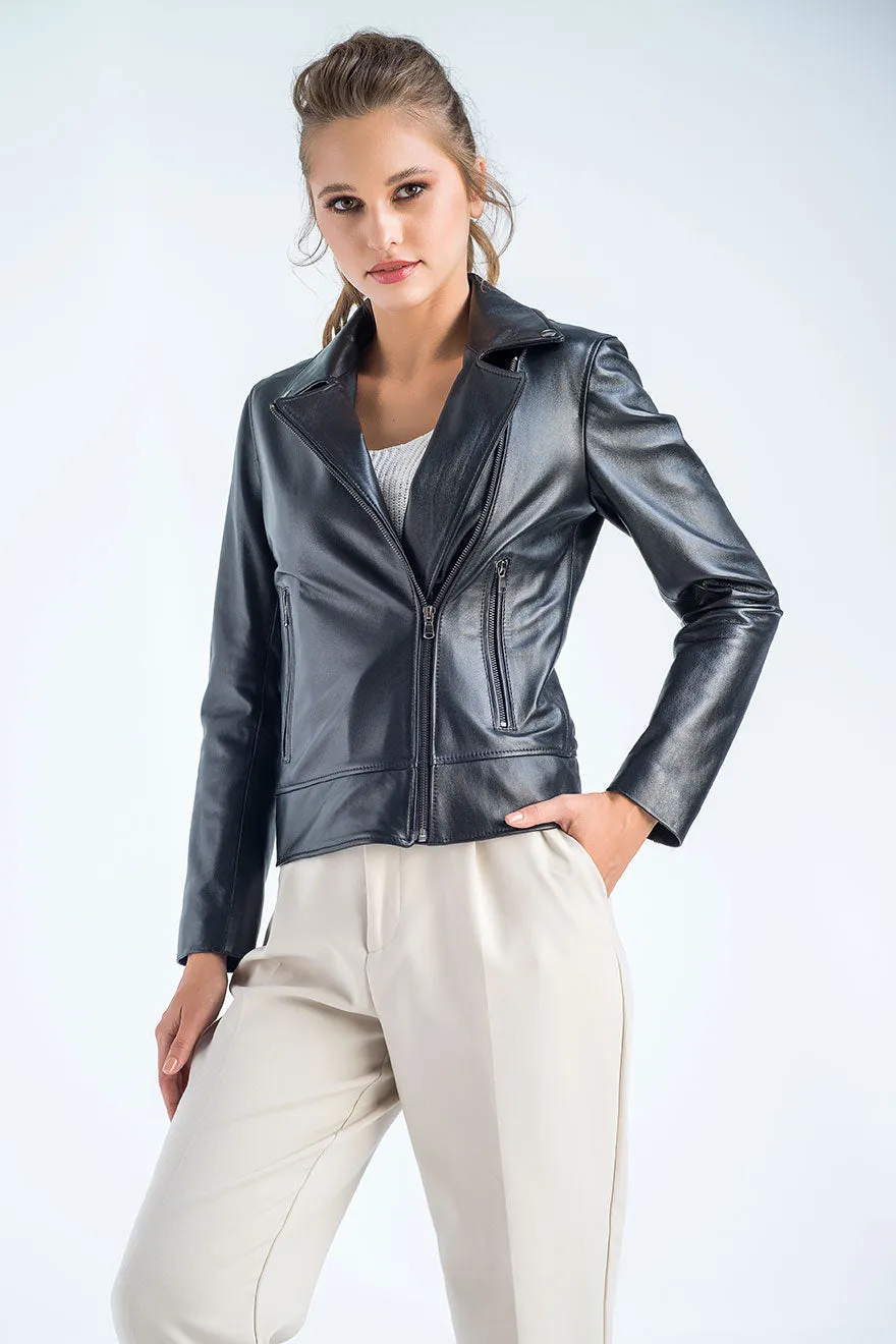 Black Genuine Classic Cut Leather Jacket