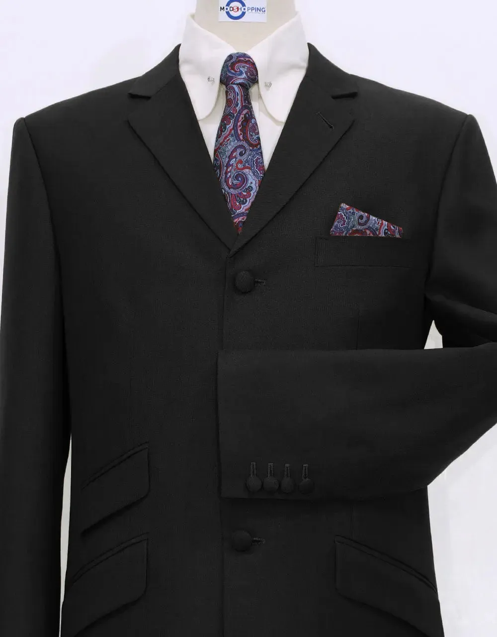 Black Suit | Vintage Style Black Mod Suit