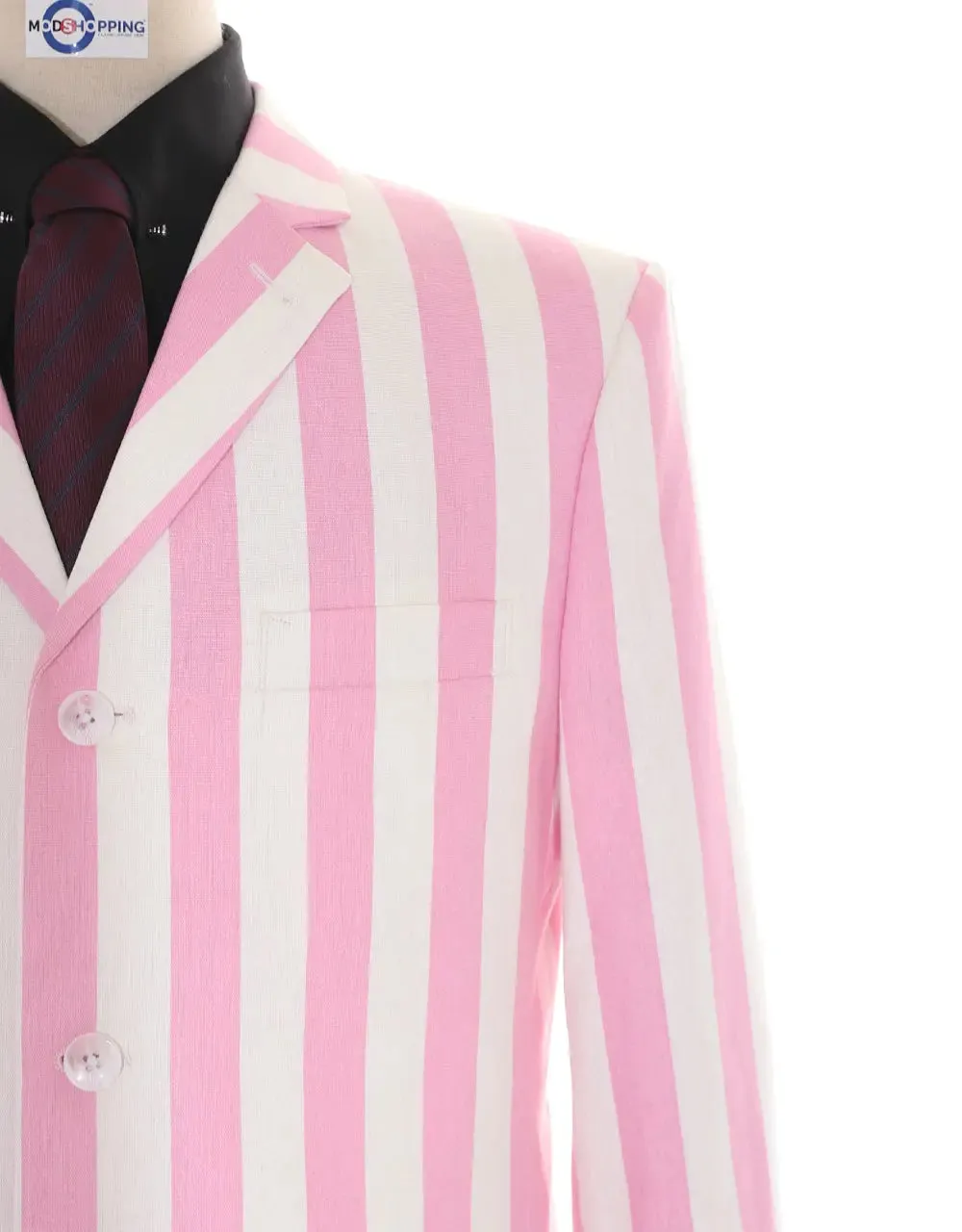 Boating Blazer | Pink and White Striped Blazer