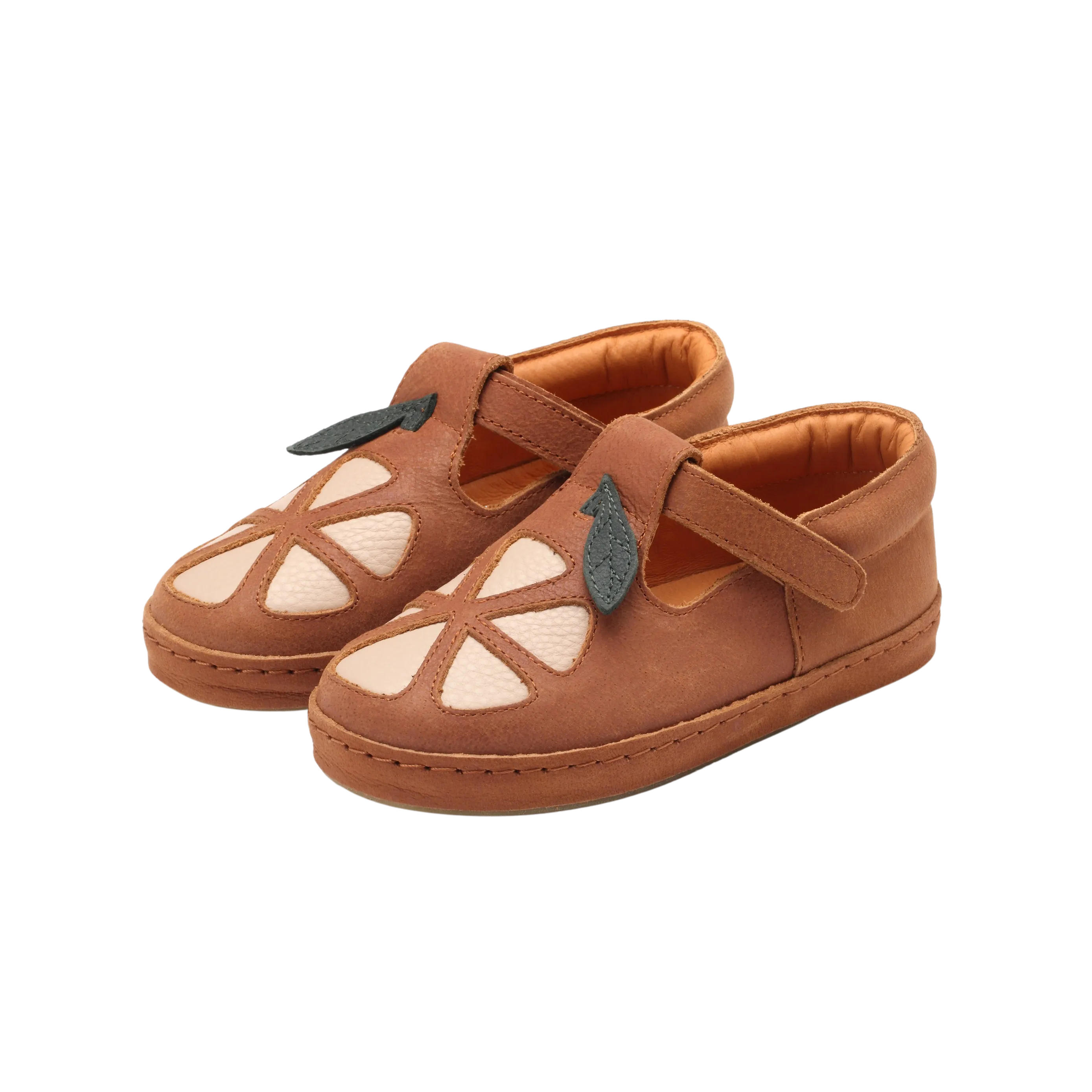 Bowi Shoes | Grapefruit | Walnut Leather