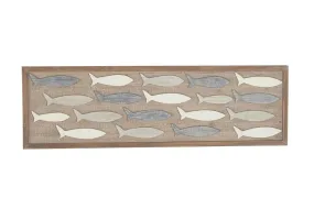 BROWN WOOD FISH WALL DECOR