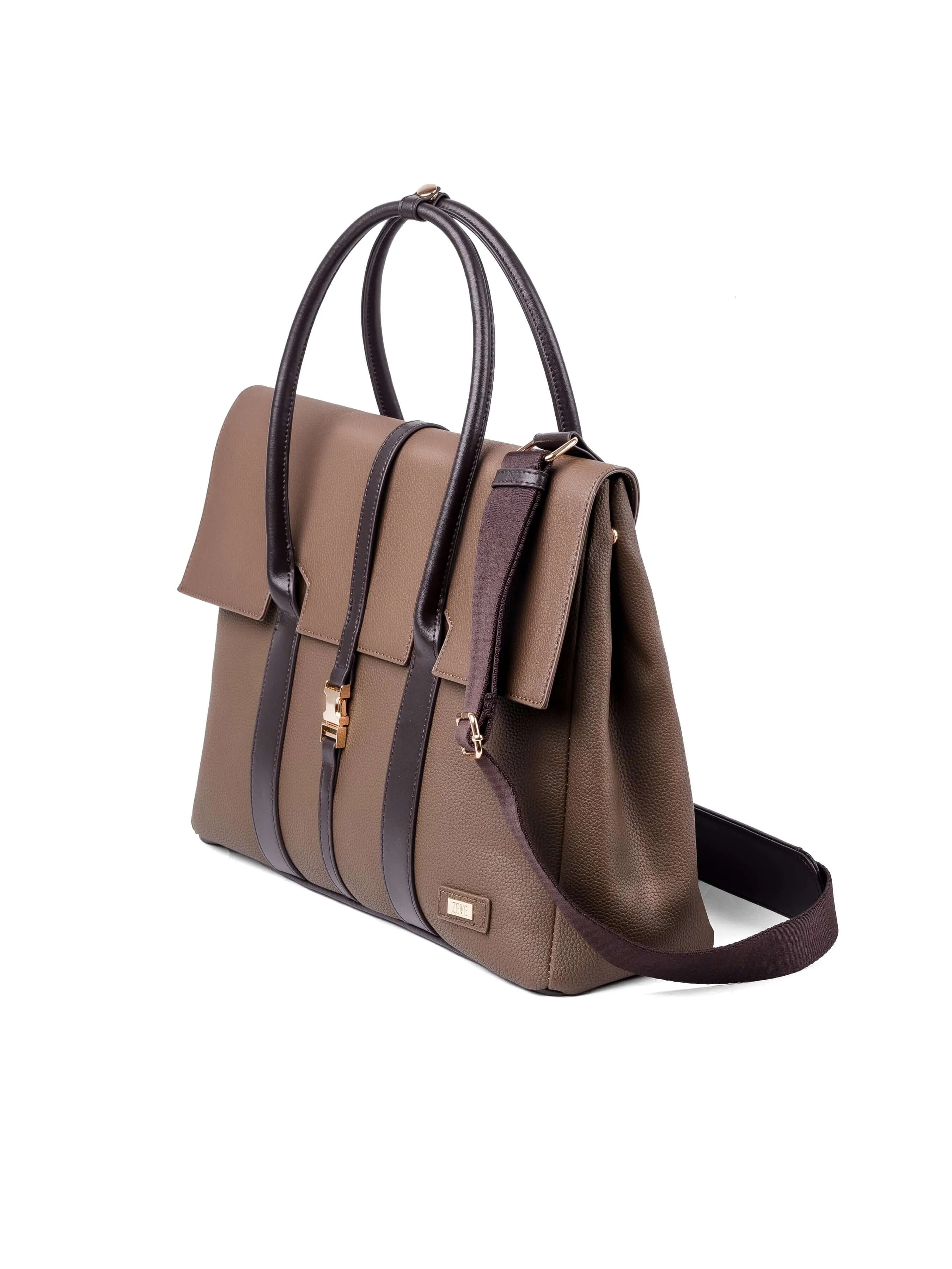 Bruno Briefcase - Brown Pebble